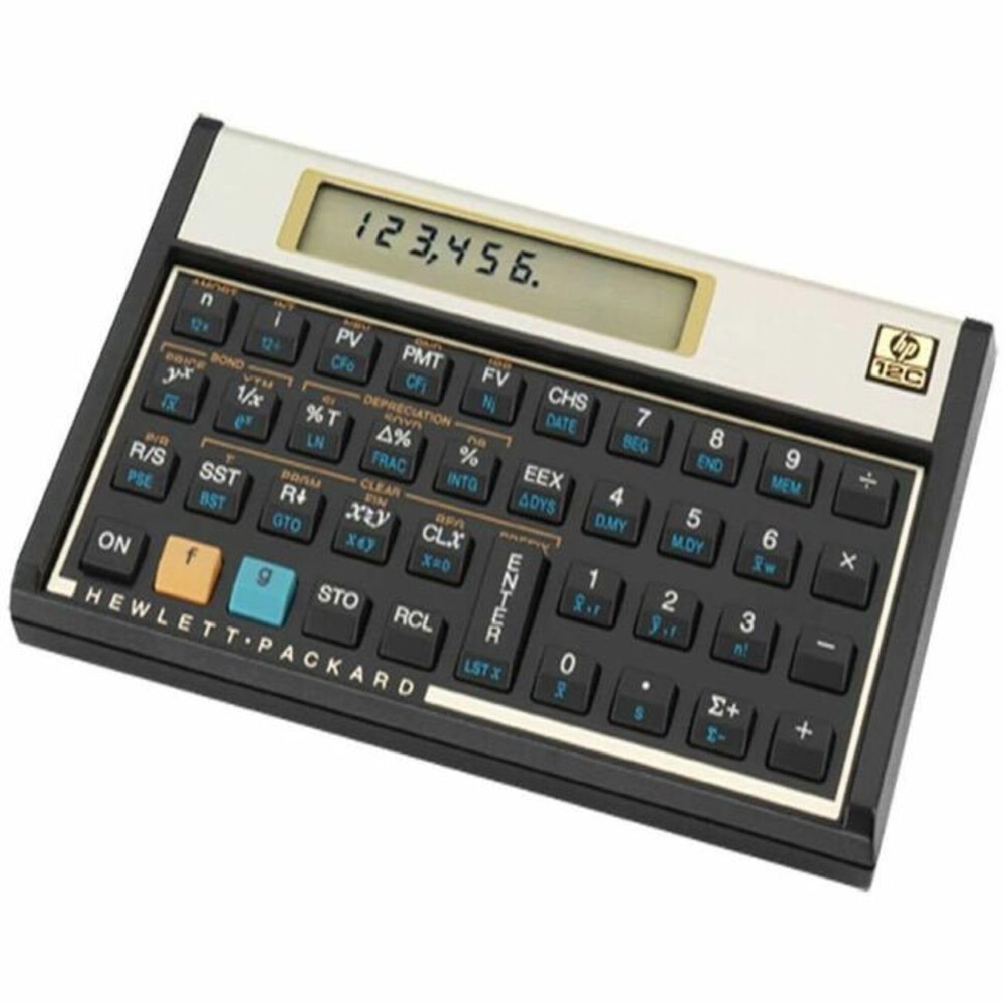 HP 12C Financial Calculator - Black/Gold