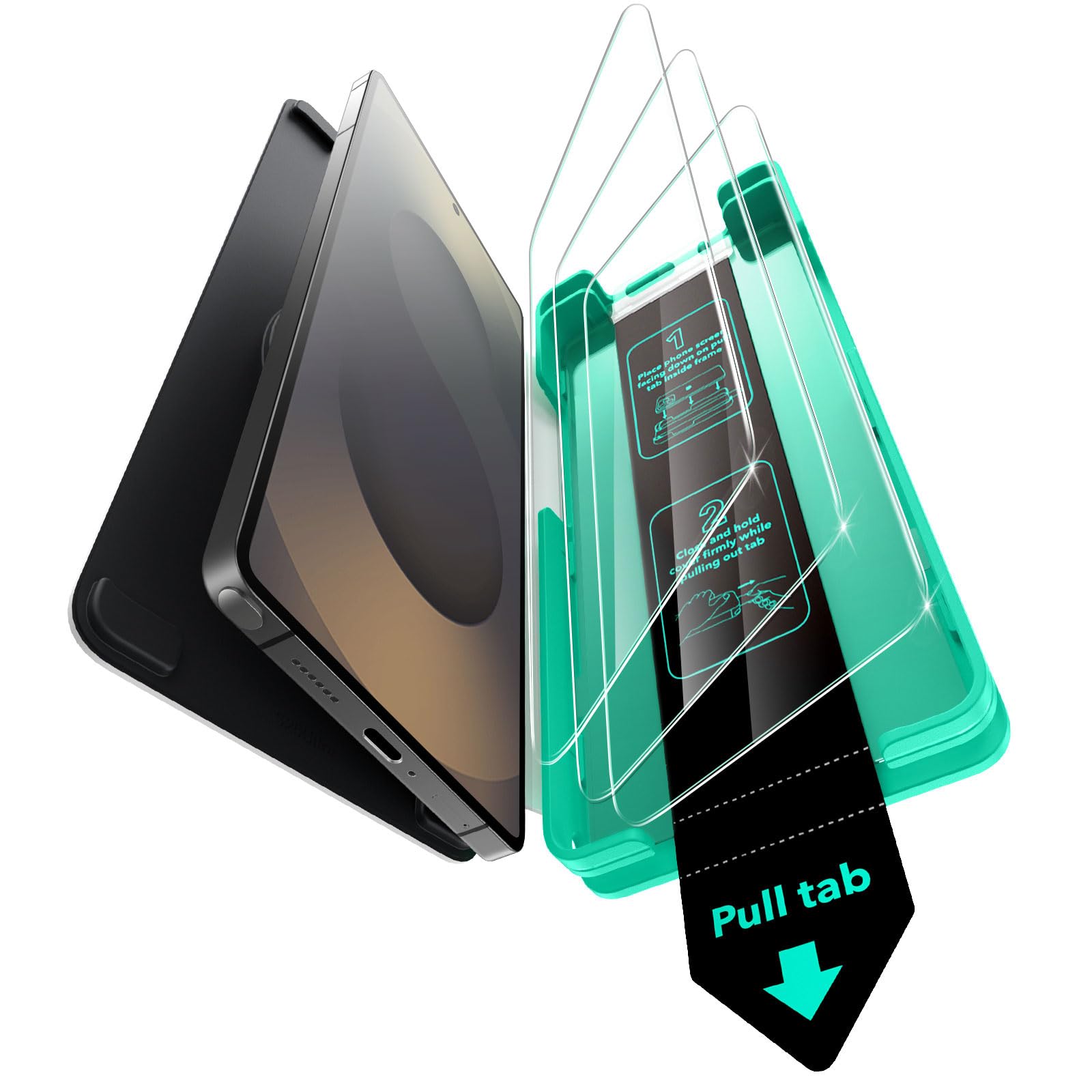 ESR 3 Pack for Samsung Galaxy S25 Ultra Screen Protector, 9H+ Hardness HD Tempered Glass with Easy Installation UltraFit tray for Galaxy S25 Ultra [6.9”], Case Friendly