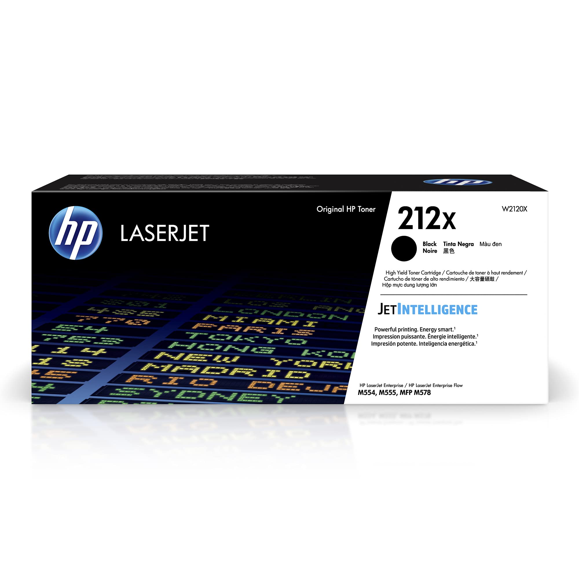 HP 212X Black High-yield Toner Cartridge | Works with HP Color LaserJet Enterprise M554, M555 Series, HP Color LaserJet Enterprise MFP M578 Series | W2120X