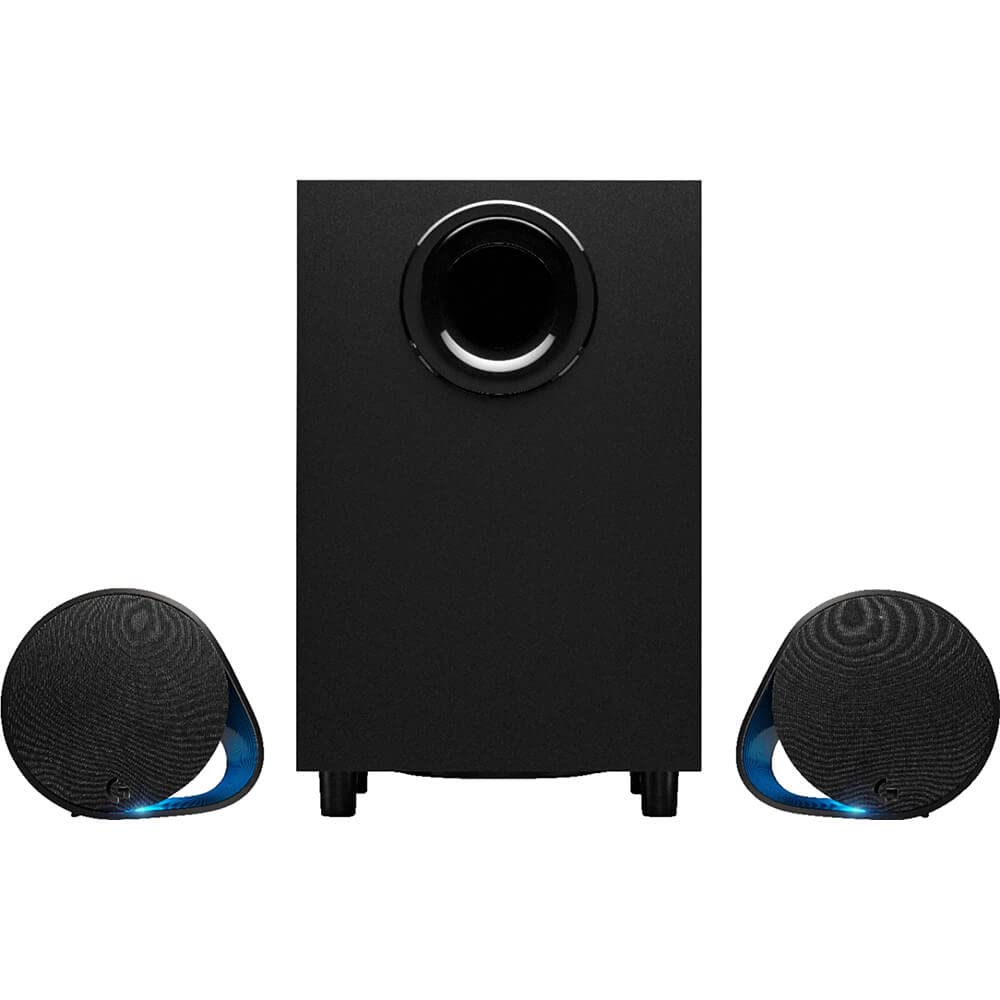 Logitech G560 PC Gaming Speaker System with 7.1 DTS:X Ultra Surround Sound, Game based LIGHTSYNC RGB, Two Speakers and Subwoofer, Bluetooth, USB, Immersive Gaming Experience - Black