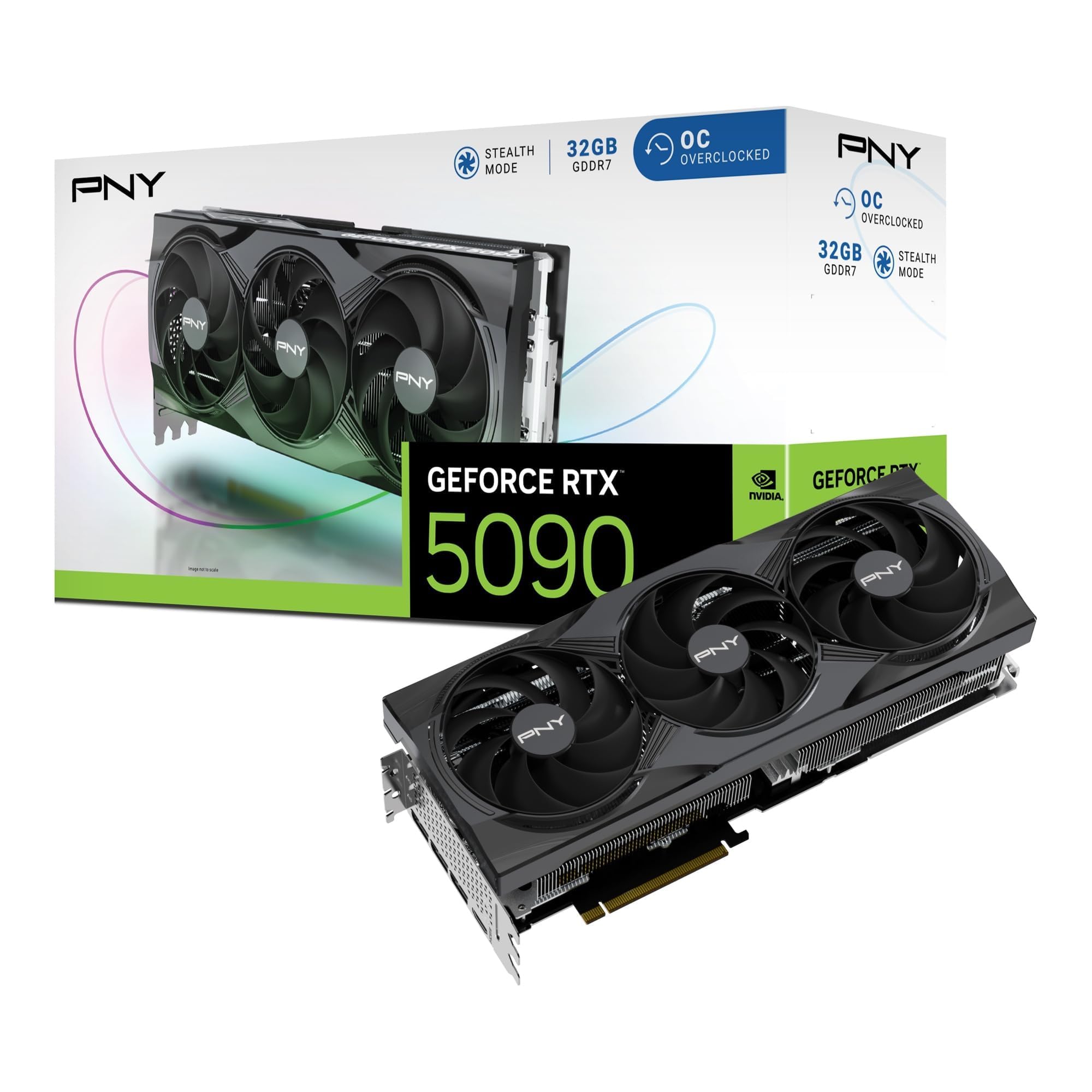 PNY NVIDIA GeForce RTX™ 5090 32GB Overclocked Triple Fan Graphics Card (DLSS 4, PCIe® 5.0, HDMI®/DP 2.1, 3.5-Slot)