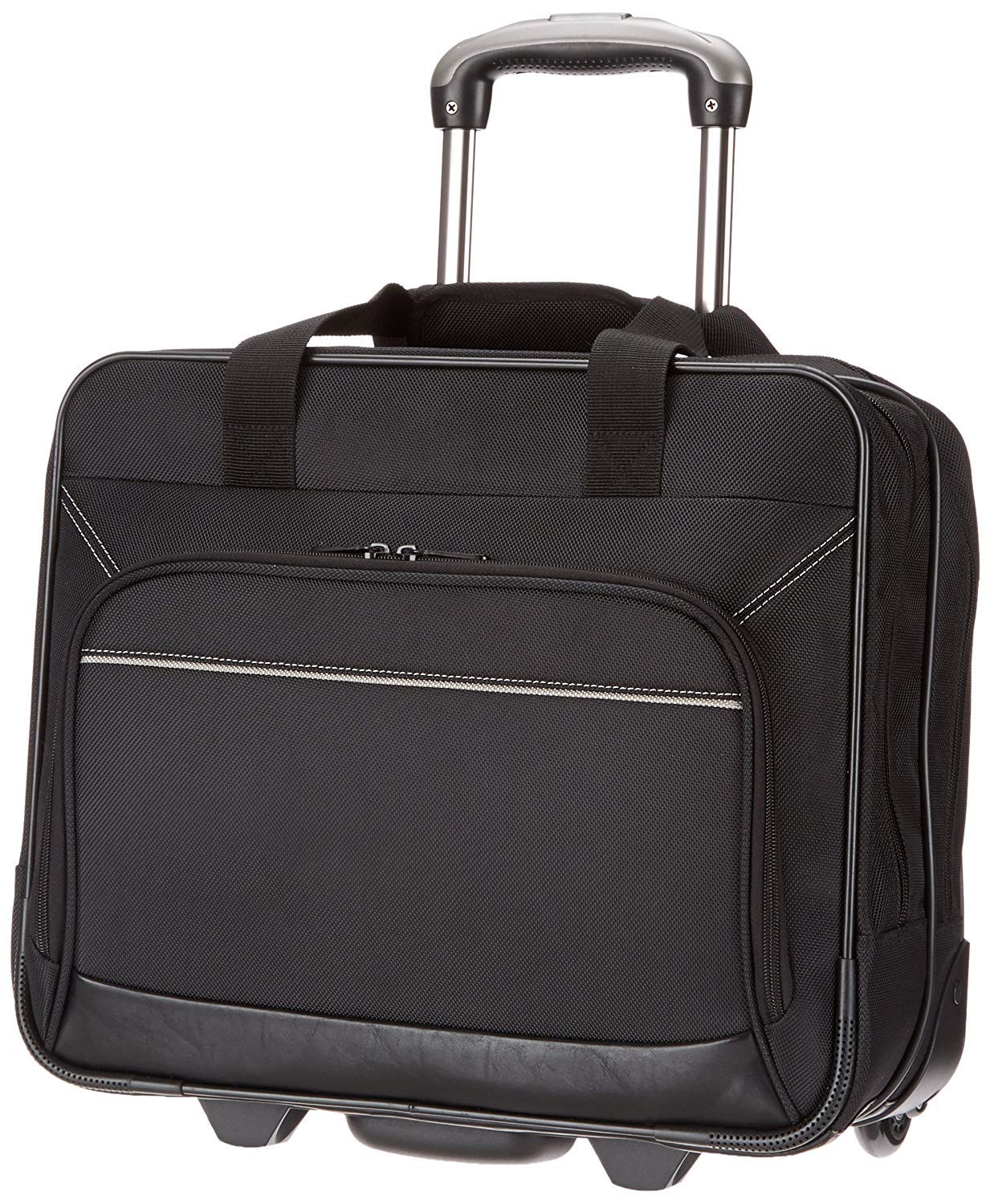 Amazon Basics Rolling Laptop Case, 15.6 in, Black