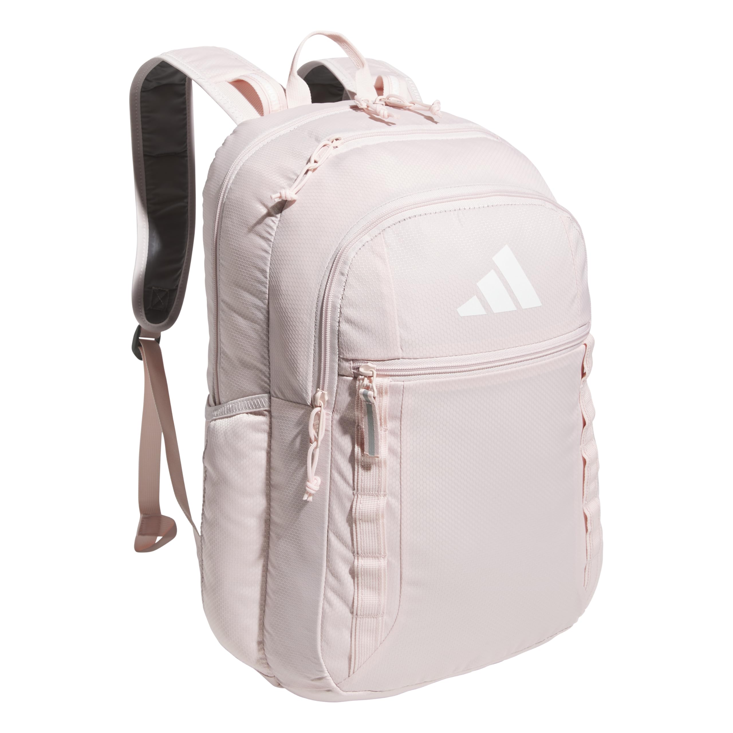 adidas Excel Backpack for Men & Women – Durable Large Athletic Laptop Bag, 7.0/Sandy Pink/White, One Size
