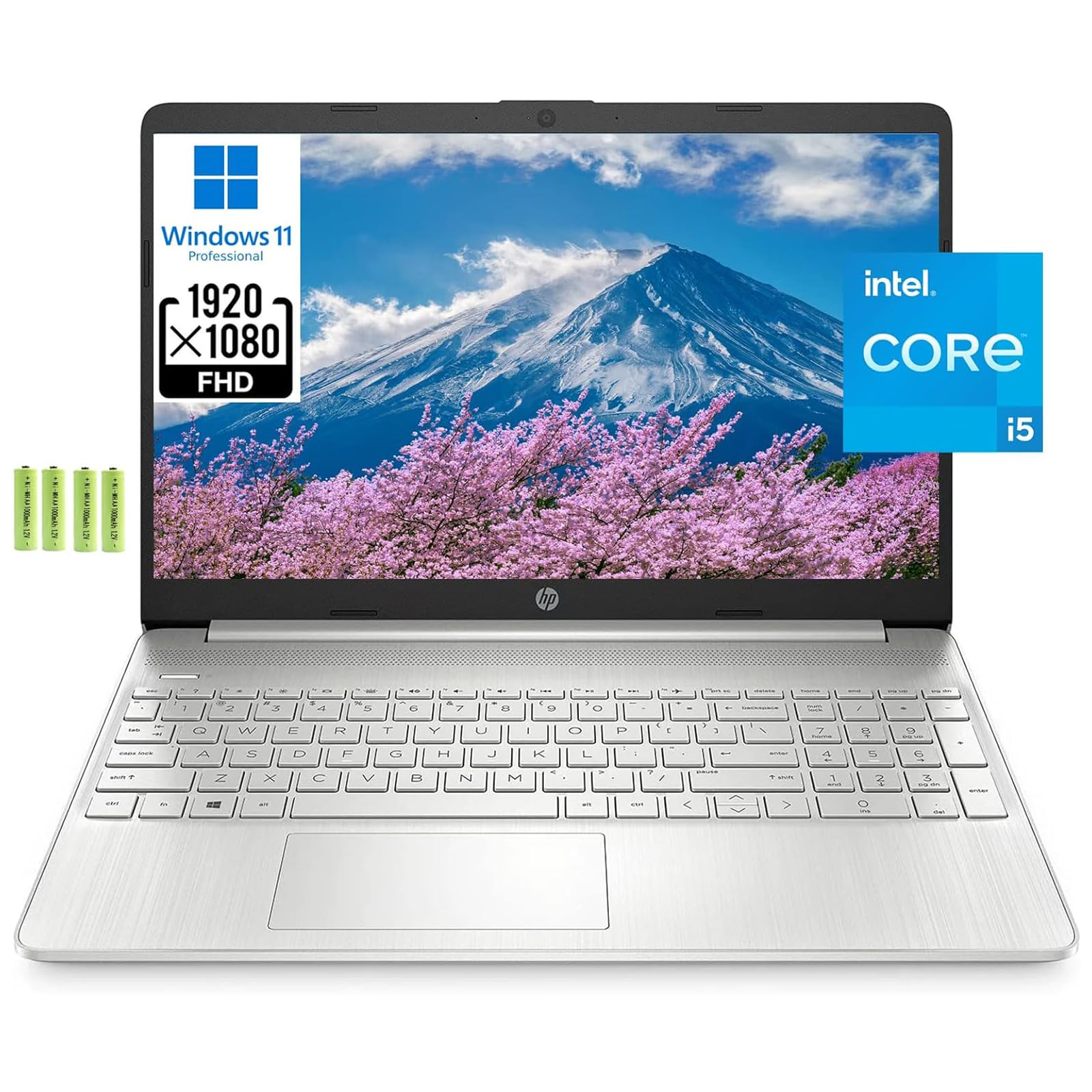 HP Windows 11 Pro 15 15.6" FHD Business Laptop Computer,11th Gen Intel Core i5-1135G7, 16GB RAM 512GB SSD, Intel Iris Xe Graphic, Numeric Pad, Long Battery Life, Wi-Fi 5, Bluetooth 4.2, USB, w/Battery