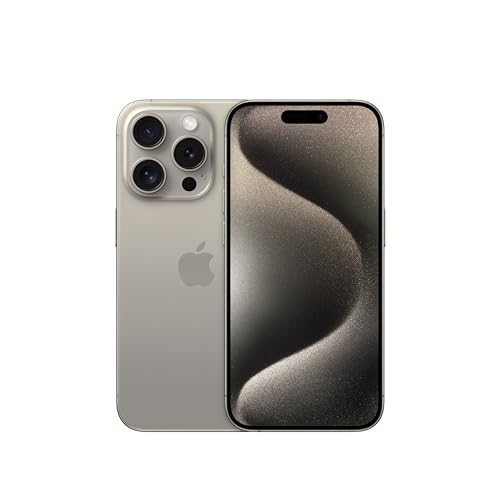 Apple iPhone 15 Pro, 256GB, Natural Titanium - Unlocked (Renewed Premium)
