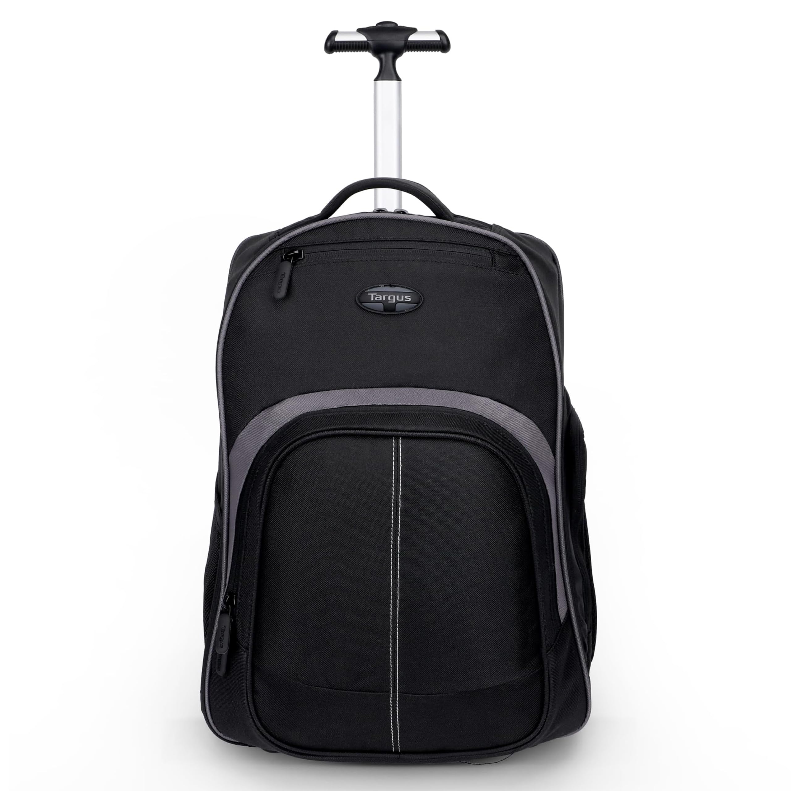 Targus 16 Inch Compact Rolling Backpack, Black - Wheeled Travel Bag with Removable Protective Laptop Sleeve, Fits Laptops Up to 16” and MacBook Pros up to 17” (TSB750US)