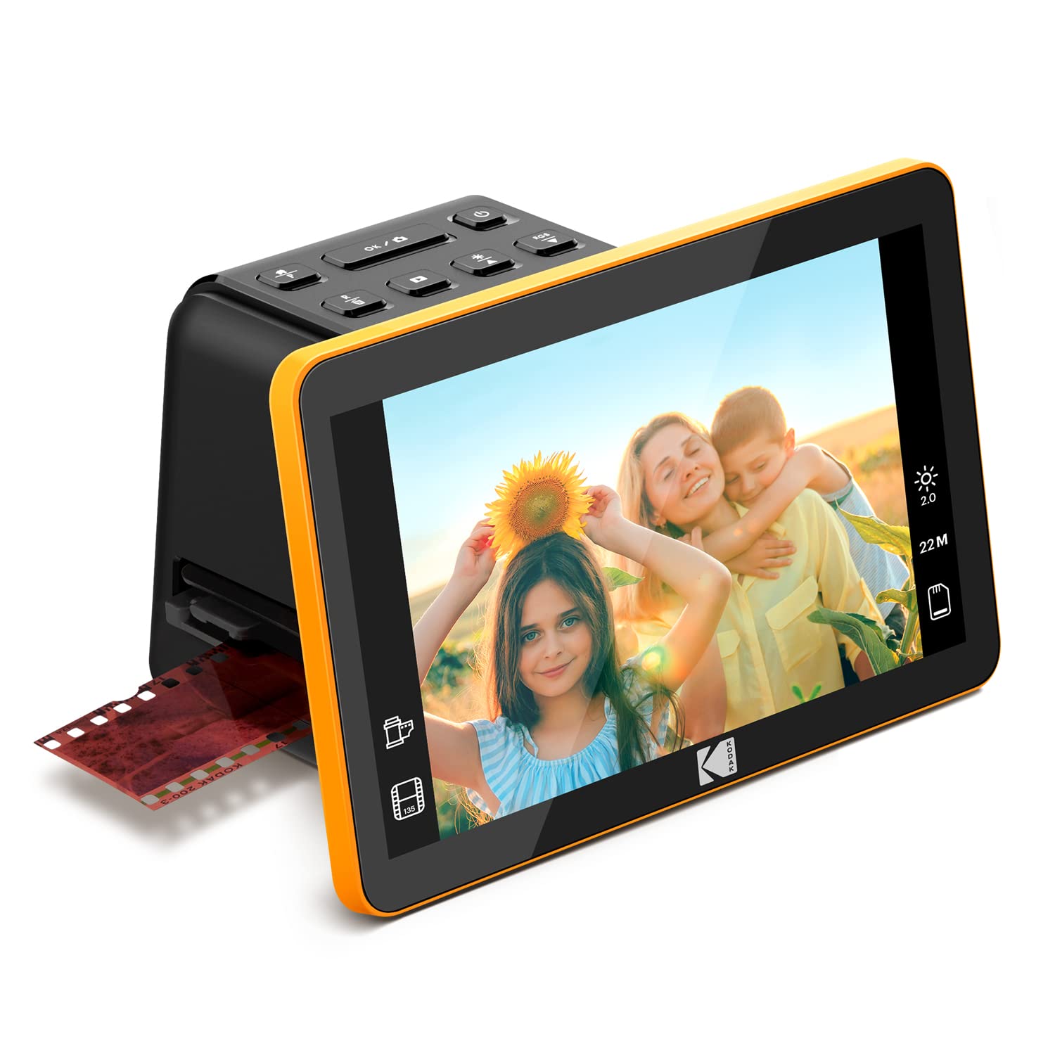 Kodak Slide N Scan Max Digital Film Slide Scanner, Black/Yellow (RODFS70)