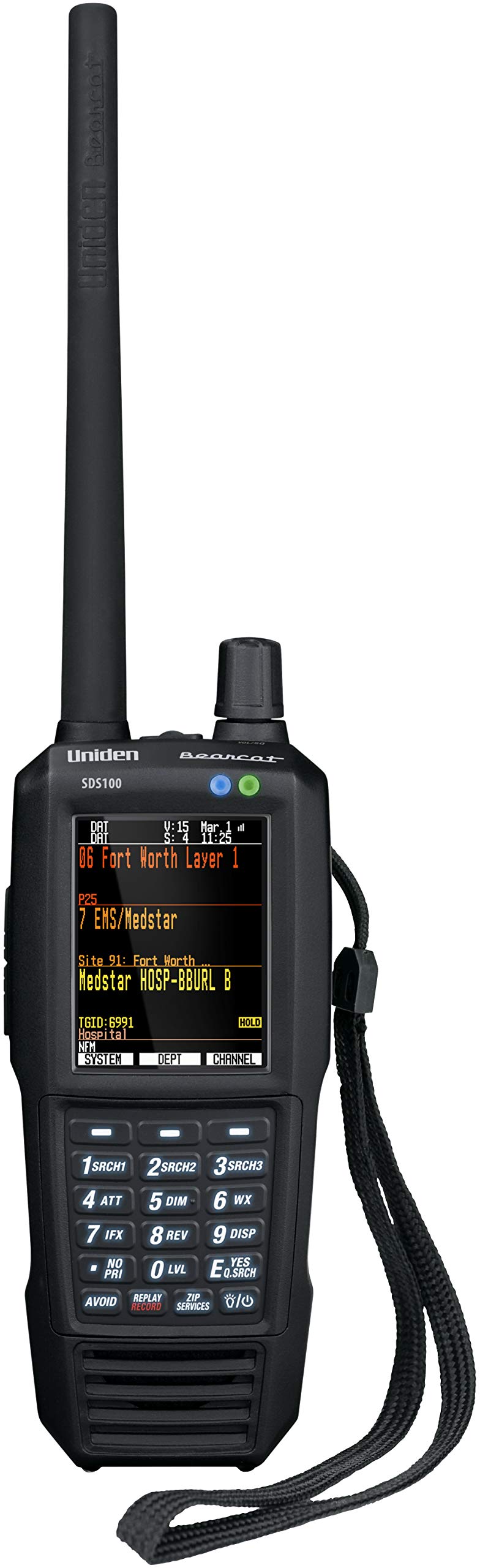 Uniden SDS100 True I/Q Digital Handheld Scanner, Designed for Improved Digital Performance in Weak-Signal and Simulcast Areas, Rugged / Weather Resistant JIS 4 Construction