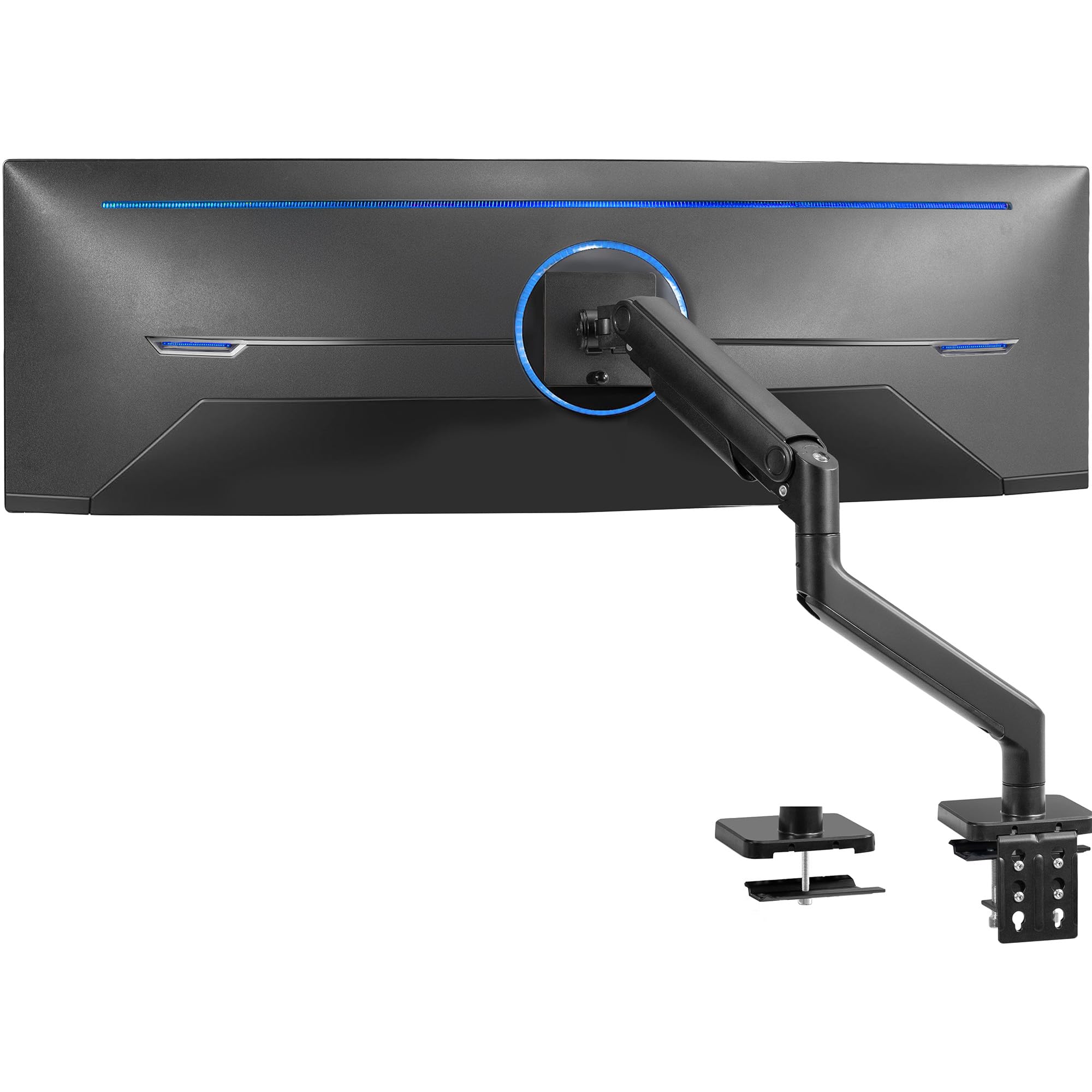 VIVO Heavy Duty Aluminum Ultrawide Monitor Tension Arm for up to 49 inch Screens, Holds 44 lbs, Premium Desk Mount Stand Designed for Samsung Odyssey G9 and More, Black, STAND-V101V