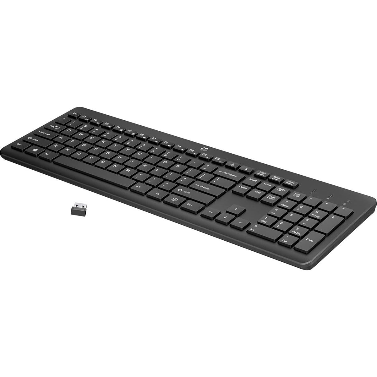 HP 230 Wireless Keyboard - Wireless Connection - Low-Profile, Quiet Design - Windows & Mac OS - Laptop, PC Compatible - Shortcut Keys & Number Pad - Long Battery Life (‎3L1E7AA#ABA),Black