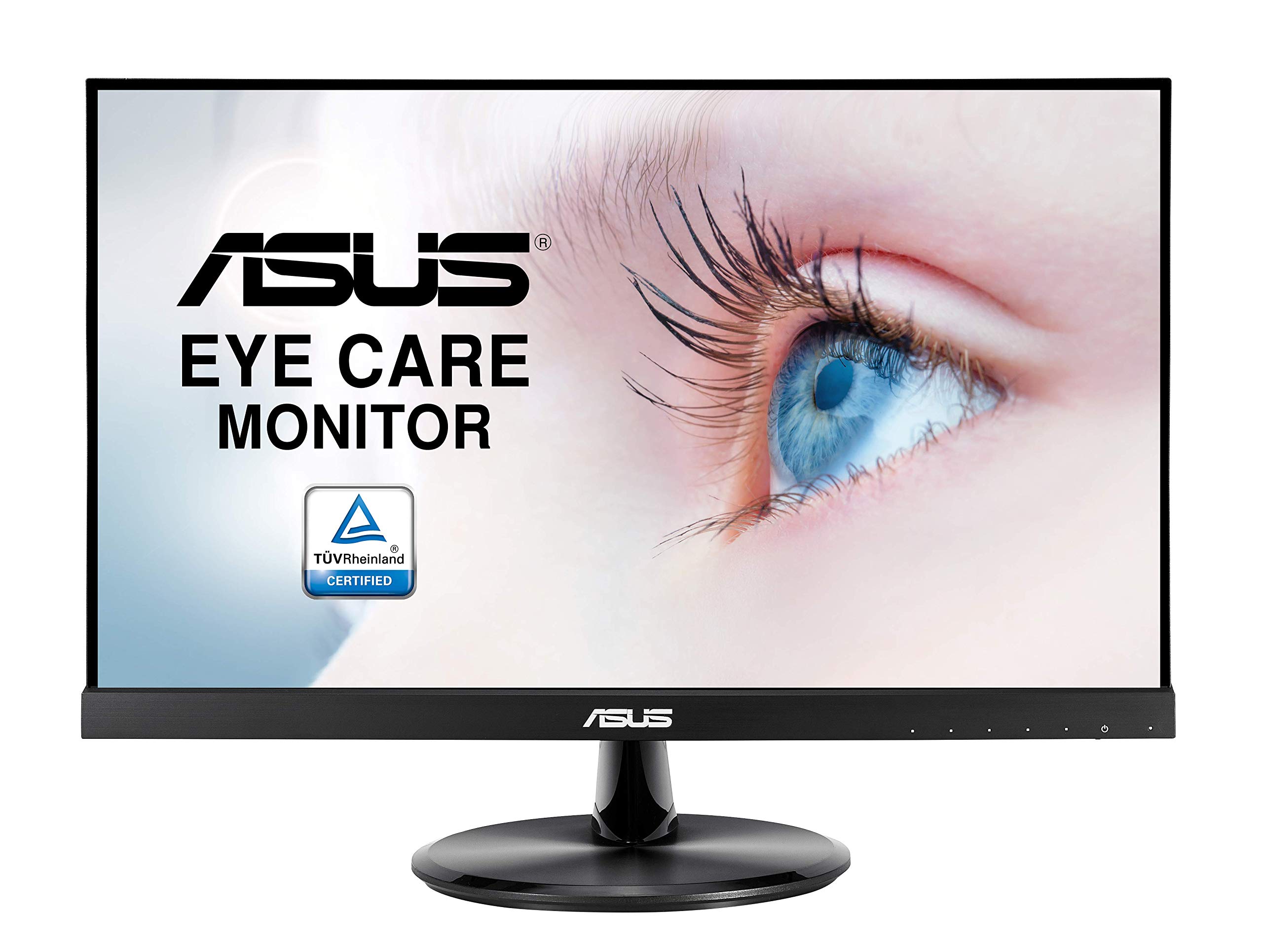 ASUS VP229Q 21.5” Monitor, 1080P Full HD, 75Hz, IPS, FreeSync/Adaptive-Sync, Eye Care, HDMI DisplayPort VGA, Frameless, VESA Wall Mountable BLACK