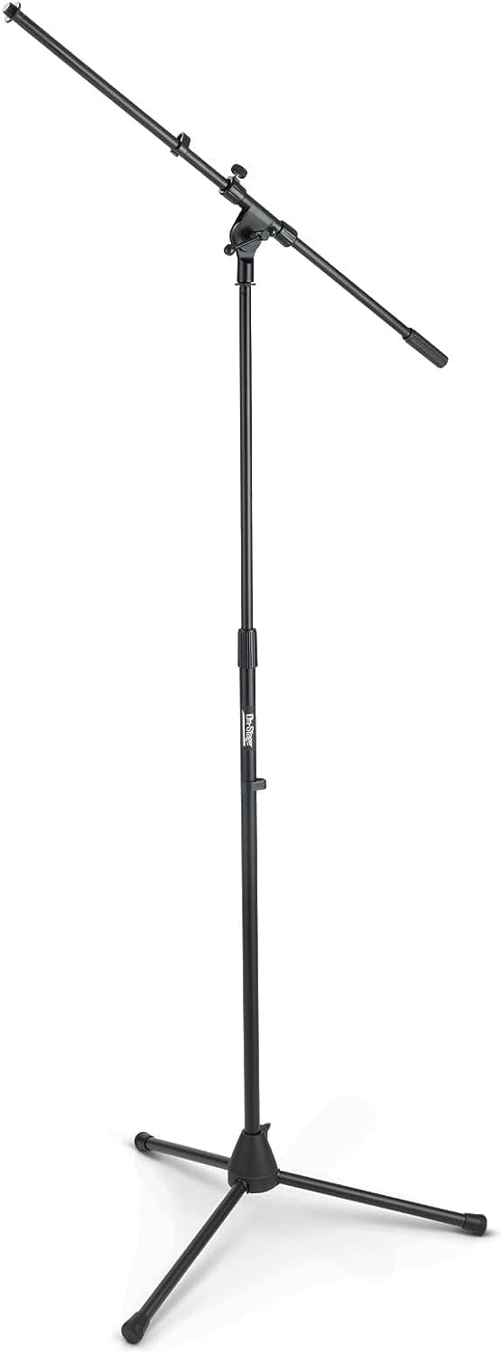 OnStage MS7701B Tripod Microphone Boom Stand, black