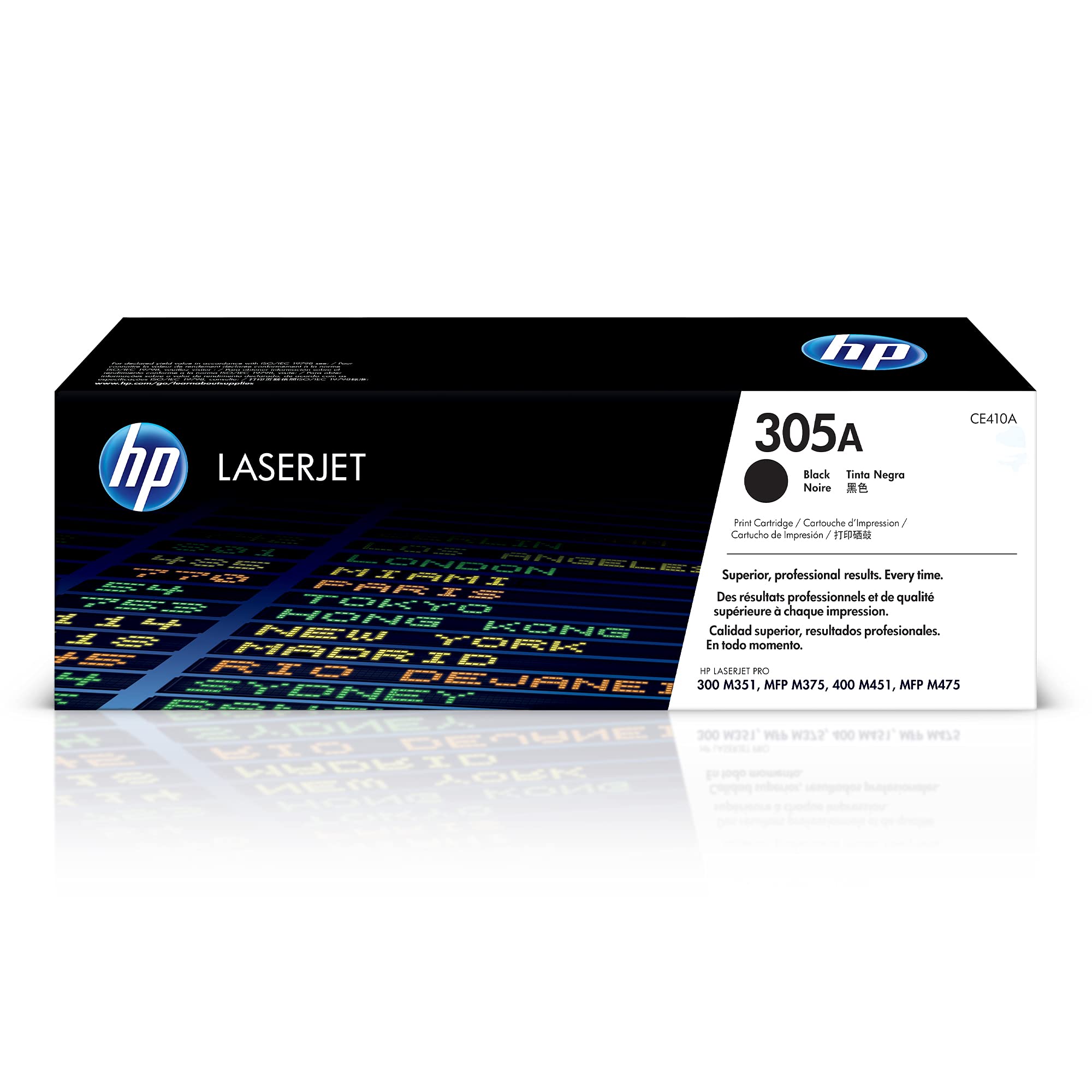 HP 305A Black Toner Cartridge for HP Printers | Works with Printer Series: LaserJet Pro 300 M351, 300 MFP M375, 400 M451, 400 MFP M475 | CE410A