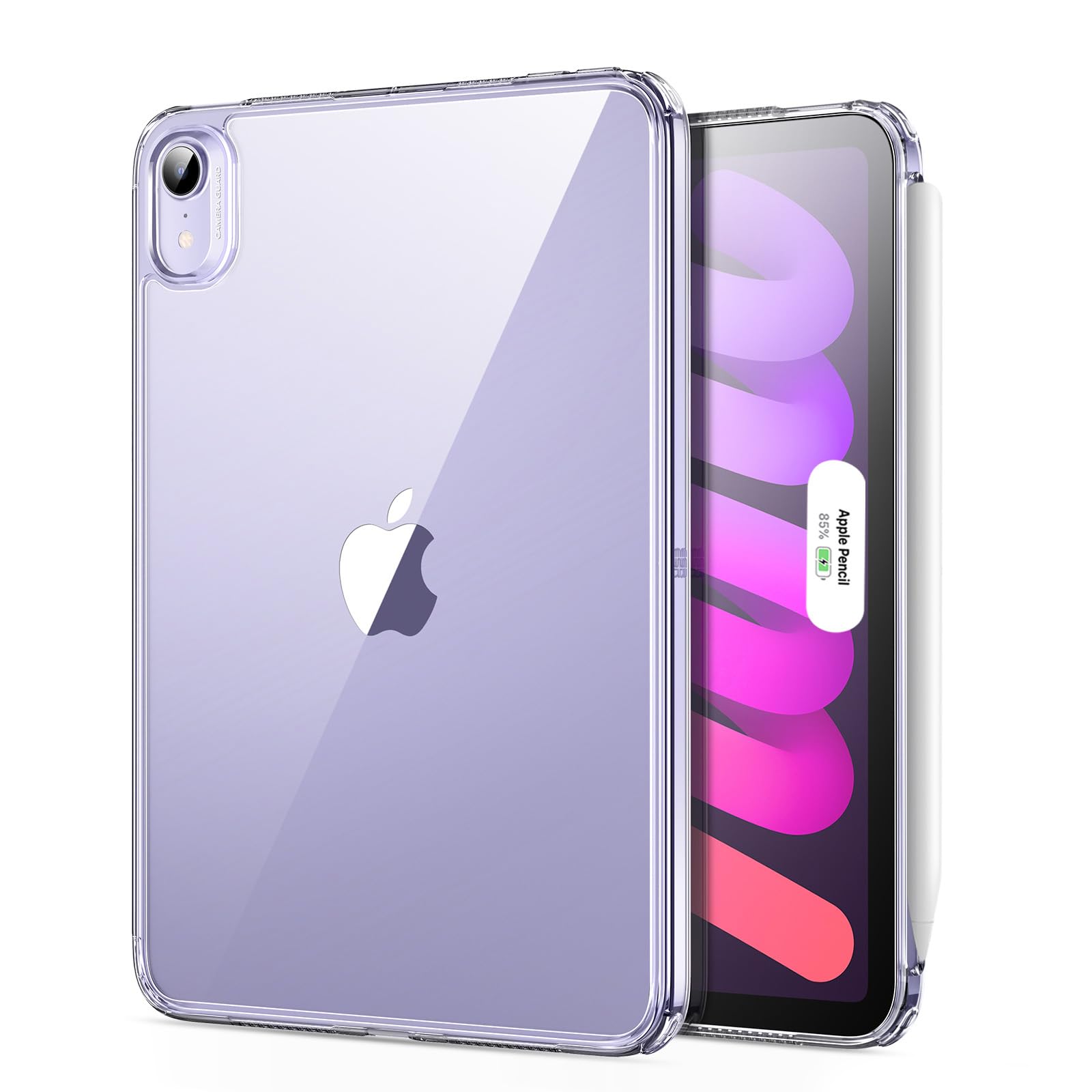 ESR for iPad Mini 7 A17 Pro Case, iPad Mini 7th/6th Generation Case (2024/2021), Slim and Light, Shock and Drop Protection, Yellowing Resistant, Hard Back, Supports Pencil Pro & Pencil(USB-C), Clear