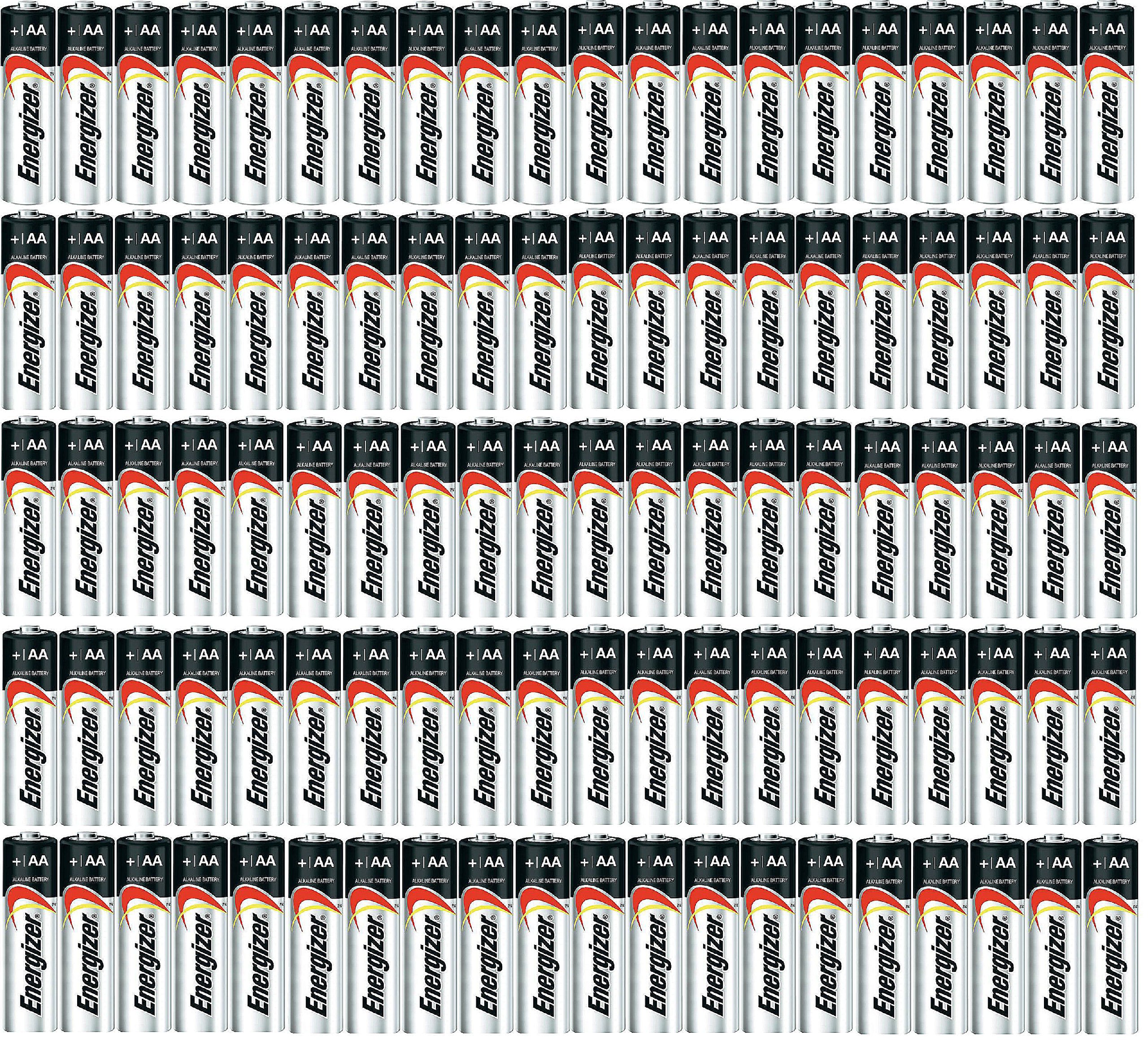 Energizer AA Max Alkaline E91 Batteries Made in USA - Expiration 12/2024 or Later - 100 Count