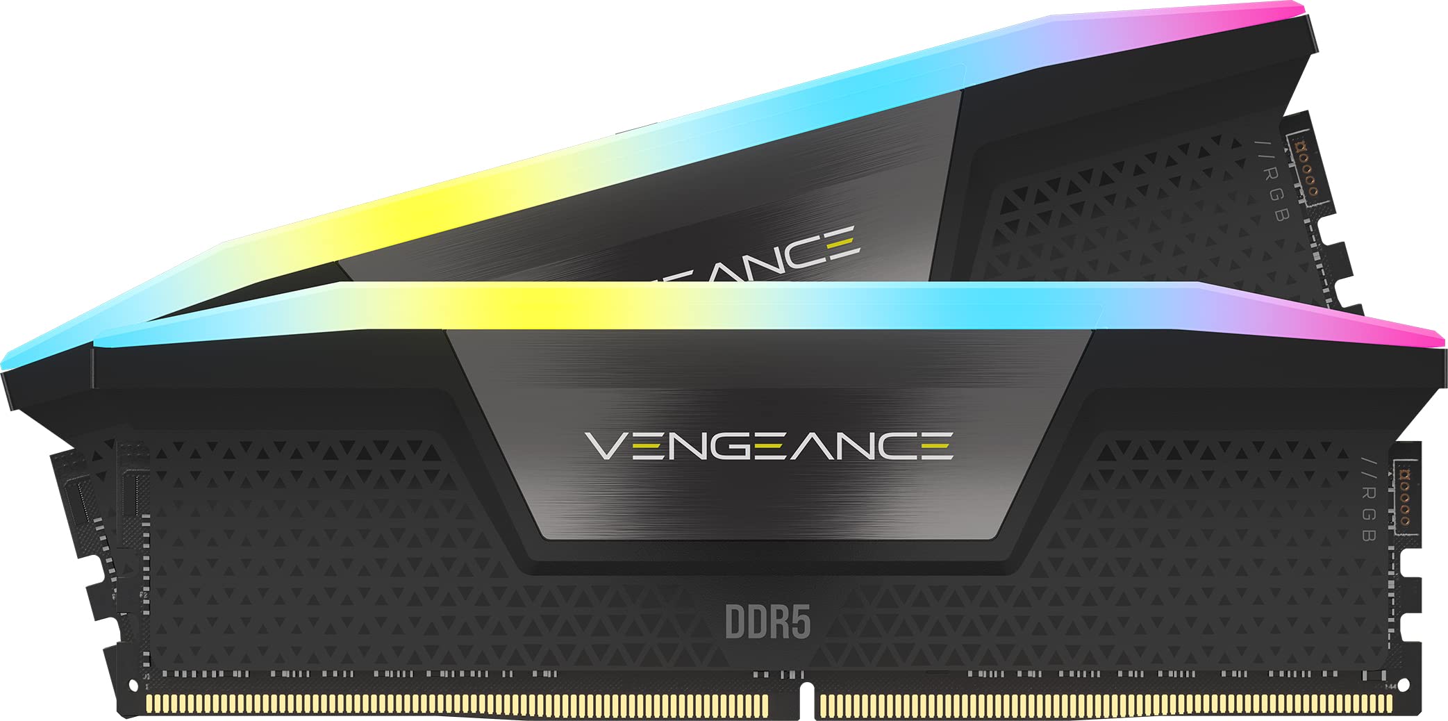 CORSAIR Vengeance RGB DDR5 RAM 128GB (2x64GB) 6400MHz CL42-52-52-104 1.35V Intel XMP 3.0 Desktop Computer Memory – Black (CMH128GX5M2B6400C42)