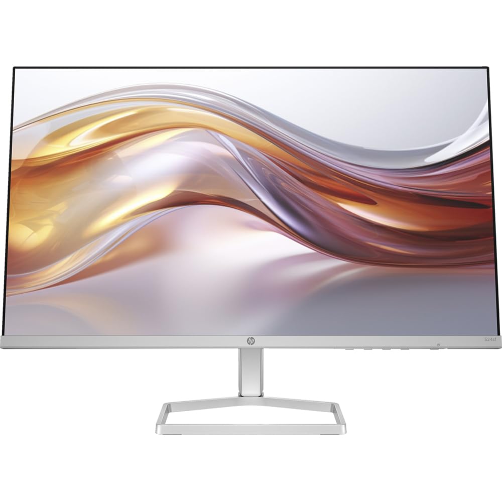 HP 524sf Series 5 24" FHD 1920x1080 IPS Monitor, 100Hz, 99% sRGB, 1500:1, 5ms, Black/Silver (2024 Model)…
