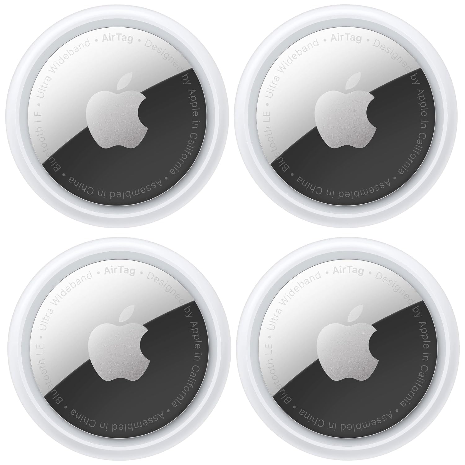 Apple AirTag Tracking Device, 4-Pack (Renewed)