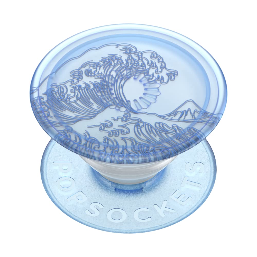 PopSockets Plant-Based Phone Grip with Expanding Kickstand, Adhesive Grip, Eco-Friendly -Translucent Ocean