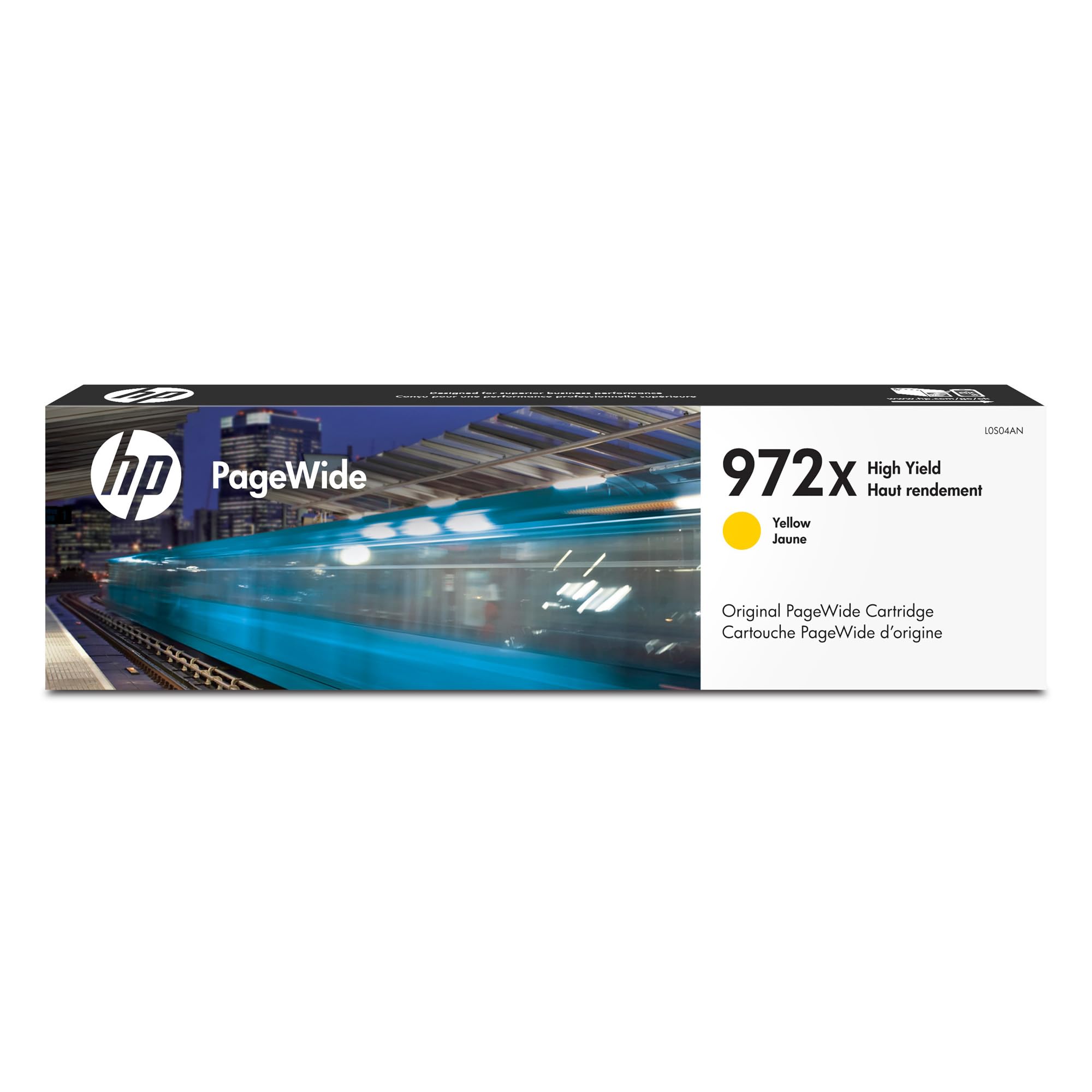 HP 972X PageWide Ink Cartridge for HP Printers | High Yield Yellow | Works With Series: Pro 452, 477, 552dw, 577 | L0S04AN