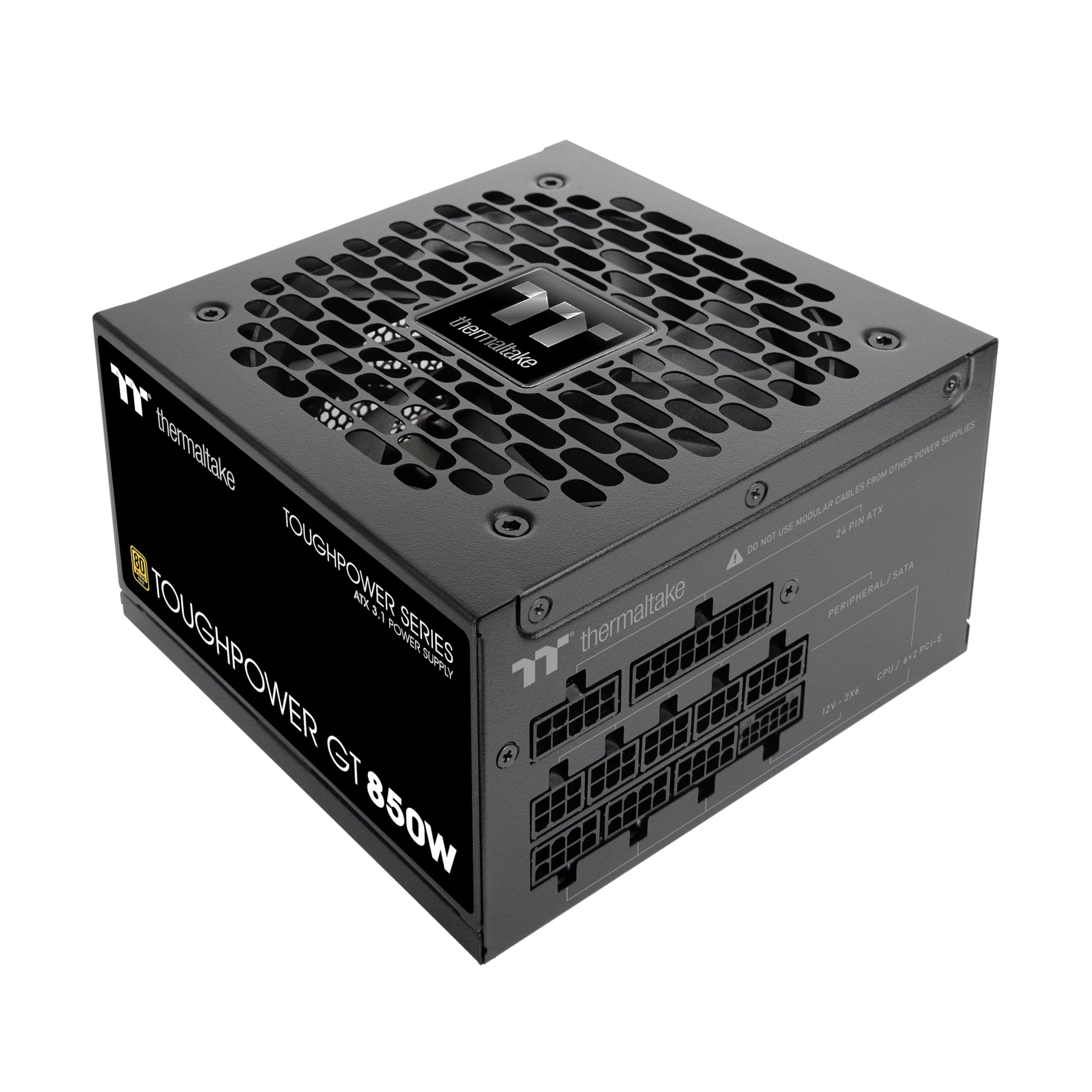 Thermaltake Toughpower GT 850W ATX 3.1 Standard Power Supply; 80 Plus Gold Efficiency; Smart Zero Fan; Native 450W PCIe 5.1 Connector; PS-TPT-0850FNFAGU-3; 5 Year Warranty