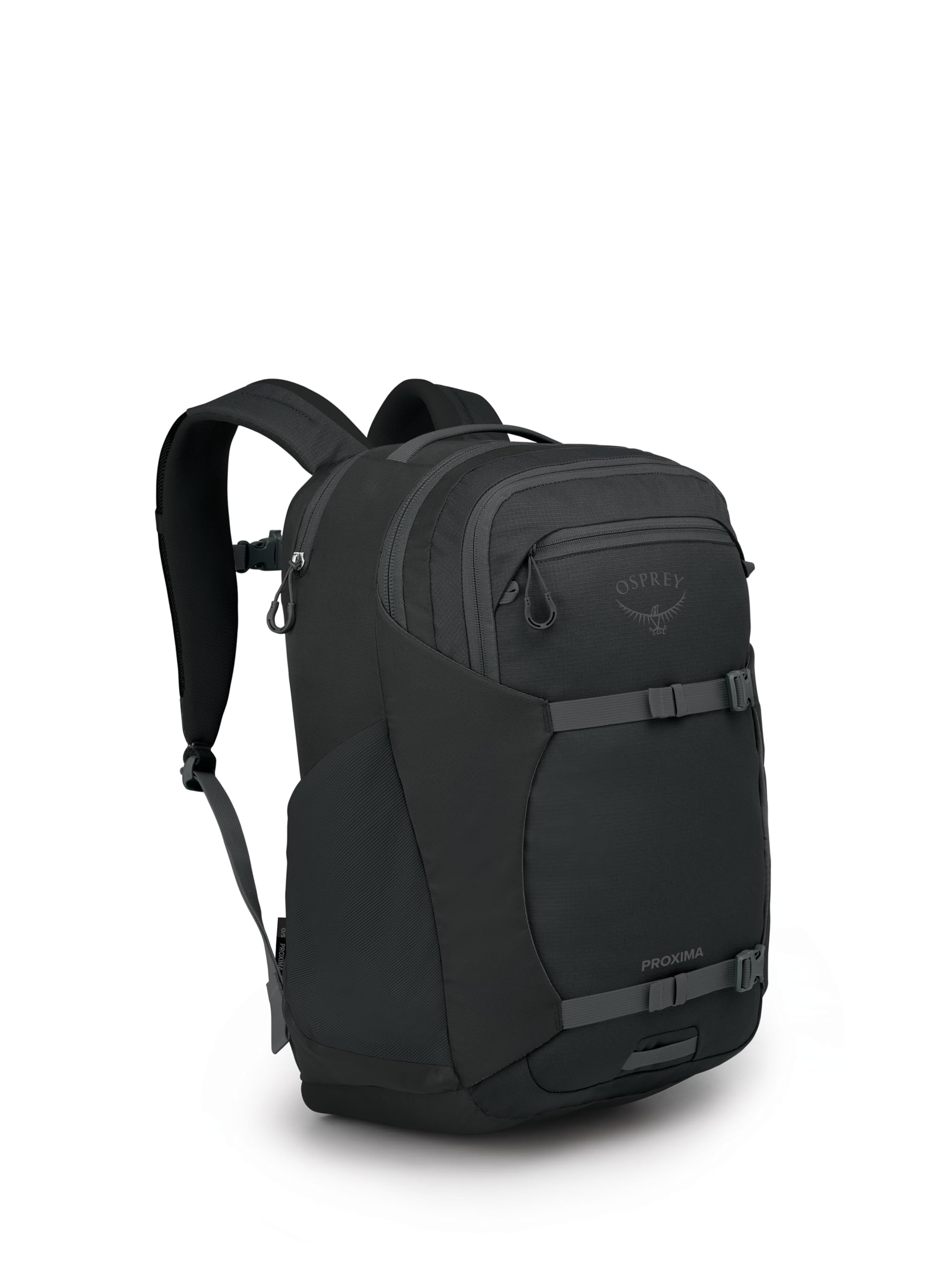 Osprey Proxima 30L Campus Laptop Backpack - Organized Everyday Pack with Dedicated Tech Storage, Water Bottle Pockets, and Comfortable Carry - Perfect for School, Commutie, and Travel, Black/Coal Grey