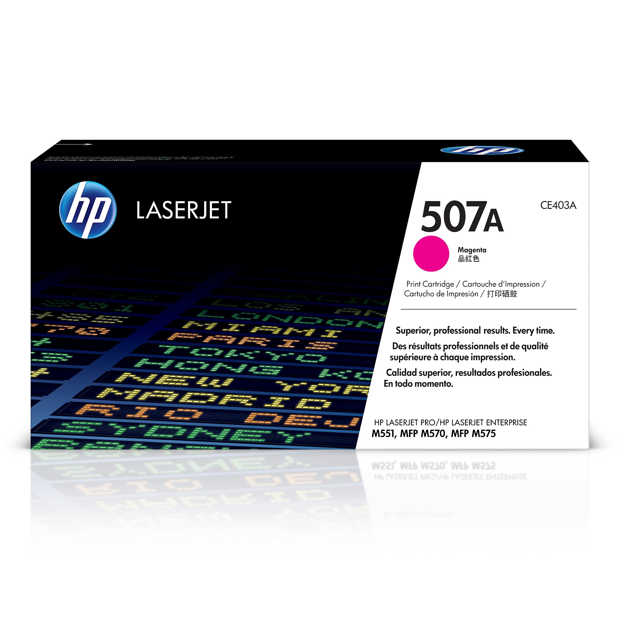 HP 507A Magenta Toner Cartridge | Works with HP LaserJet Enterprise 500 color M551, MFP M575, MFP M570 Series | CE403A