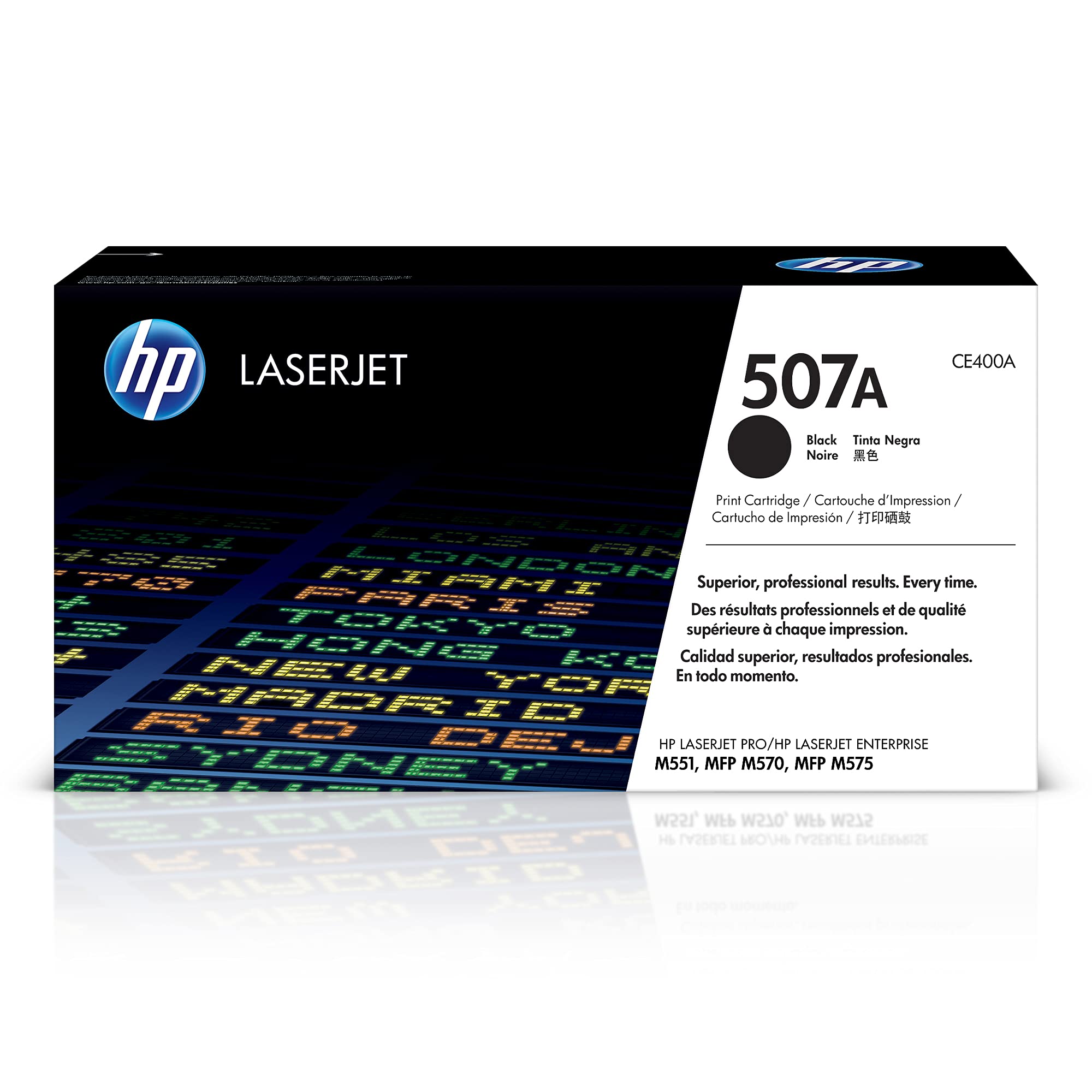 HP 507A Black Toner Cartridge | Works with HP LaserJet Enterprise 500 color M551, MFP M575, HP LaserJet Pro 500 color MFP M570 Series | CE400A