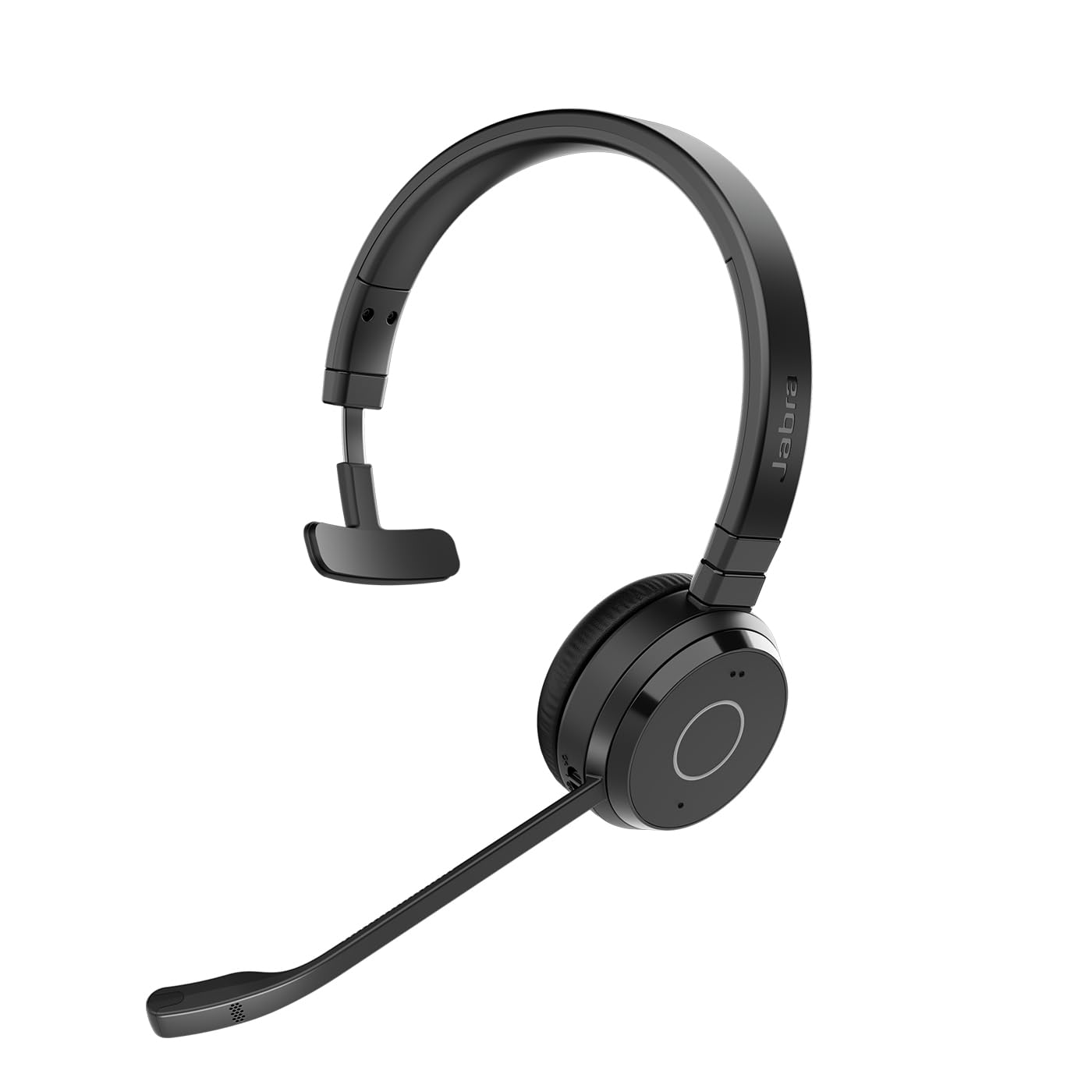 Jabra Evolve 65 TE (Third Edition) Wireless Single-Ear Headphones - Noise-Canceling Mic, 16 hrs Battery Life, Dual Connectivity, Works with All UC Platforms Like Zoom & Google Meet, Black