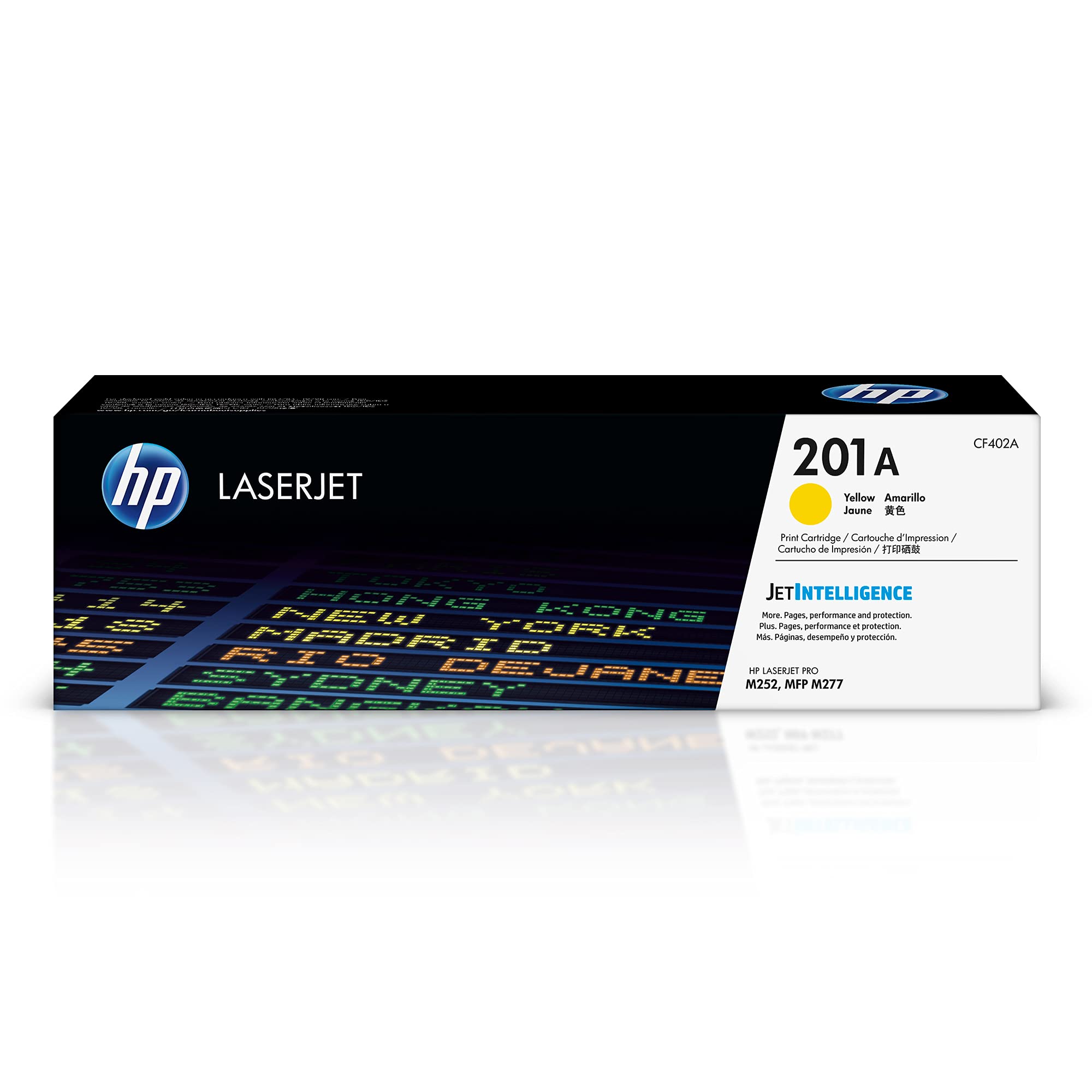 HP 201A Yellow Toner Cartridge | Works with HP Color LaserJet Pro M252, HP Color LaserJet Pro MFP M277 Series | CF402A