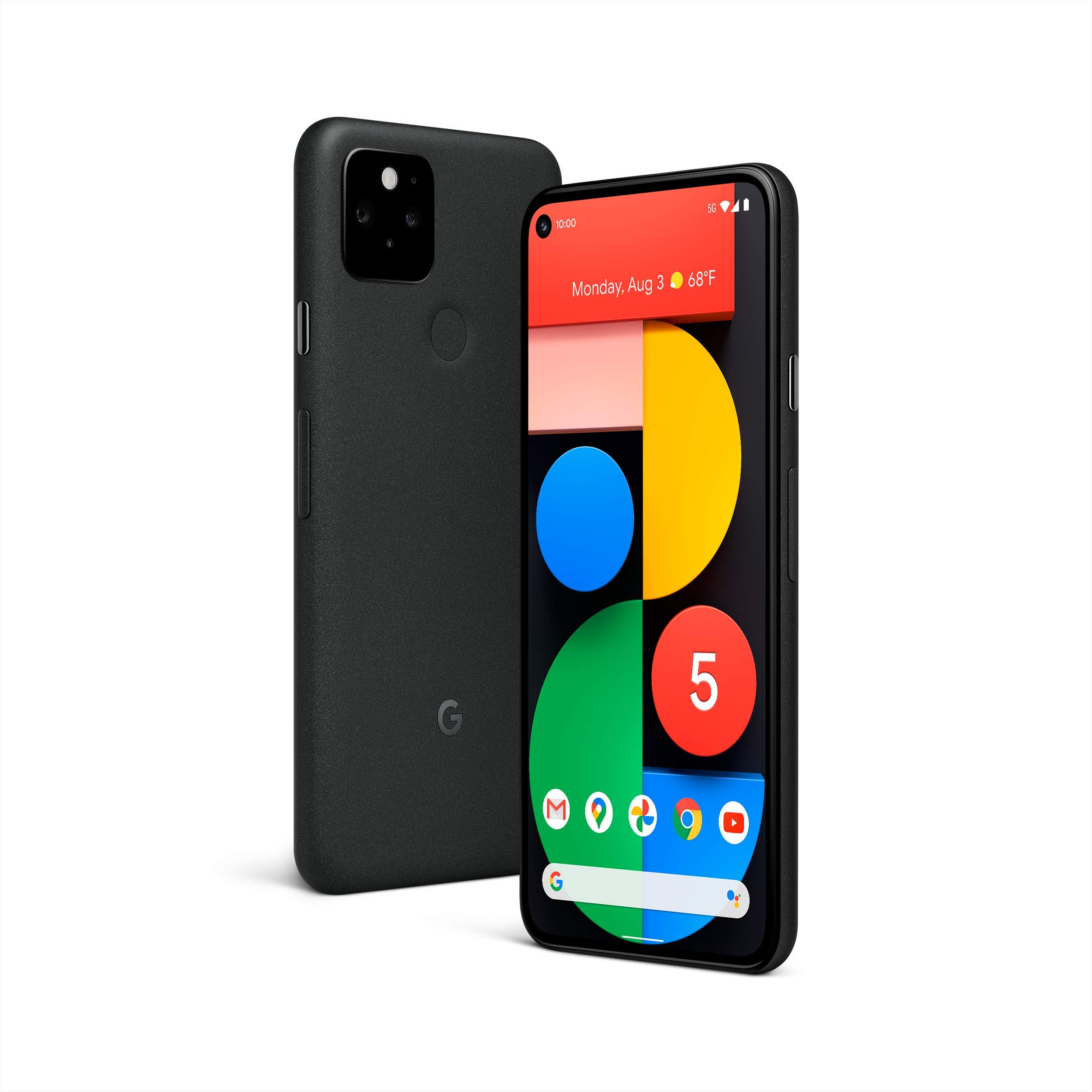 Google Pixel 5, US Version, 128GB, Just Black - Unlocked (Renewed)