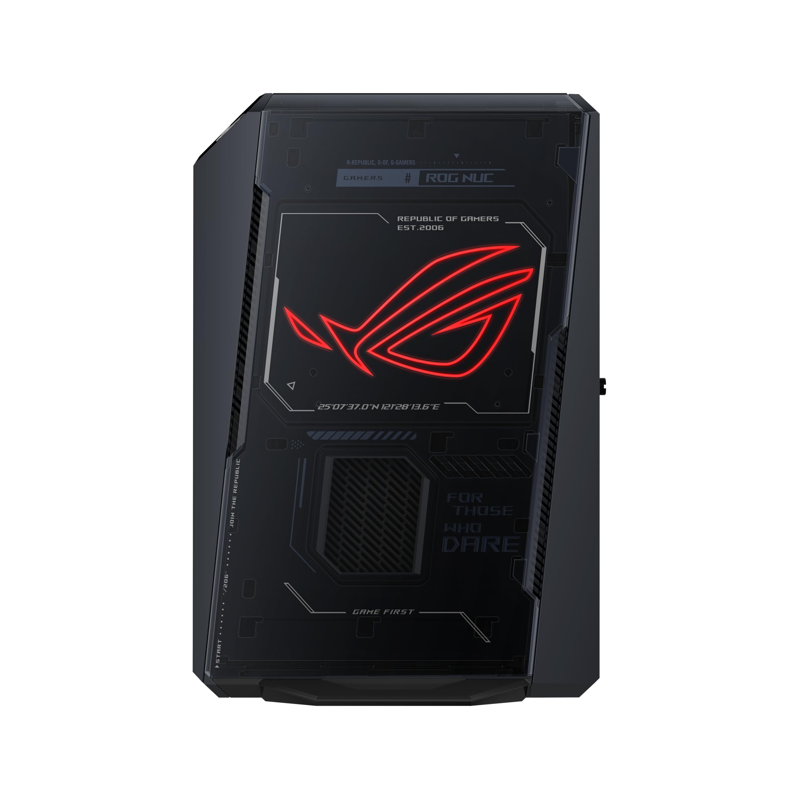 ROG NUC (2025) Gaming Mini PC with Intel® Core™ Ultra 9 (Series 2) ARL-HX CPU, NVIDIA® GeForce RTX™ 5070 Ti Mobile GPU, 32GB DDR5 RAM, 2TB NVMe SSD, Thunderbolt 4 Triple-Fan Cooling and ARGB Lighting