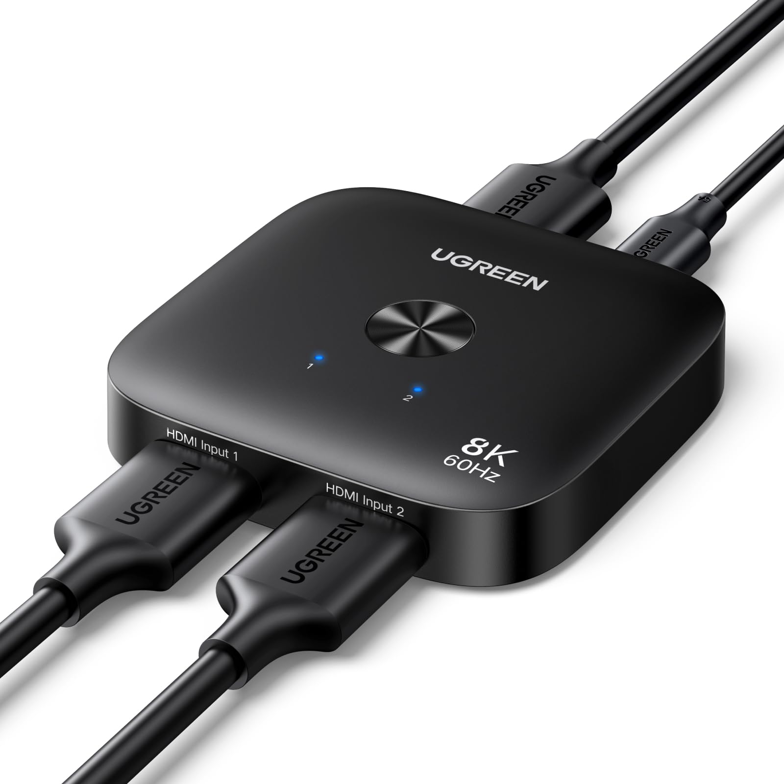 UGREEN HDMI 2.1 Switch 2 in 1 Out 8K@60Hz Ultra HD Supports 4K@240Hz 4K@120Hz VRR HDR10+ Dolby Atmos 48Gbps HDMI Switcher Compatible with Switch/Switch 2 PS5 Xbox Roku Firestick Apple TV