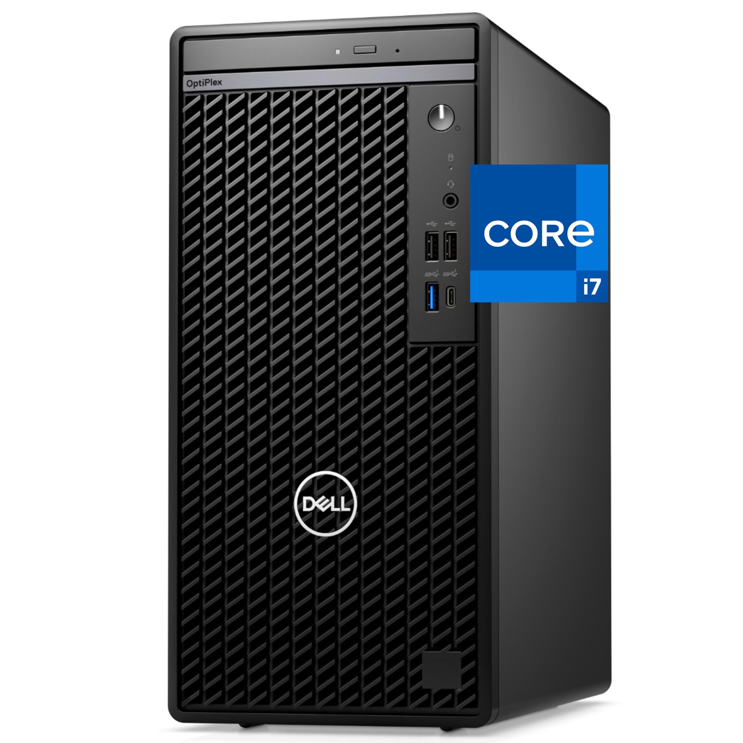 Dell Optiplex Tower - Intel i7-12700K, 32GB RAM, 1TB NVMe SSD, DisplayPort, HDMI, USB C, DVDRW,AX Wi-Fi, Bluetooth, Windows 11 Pro, Black Desktop