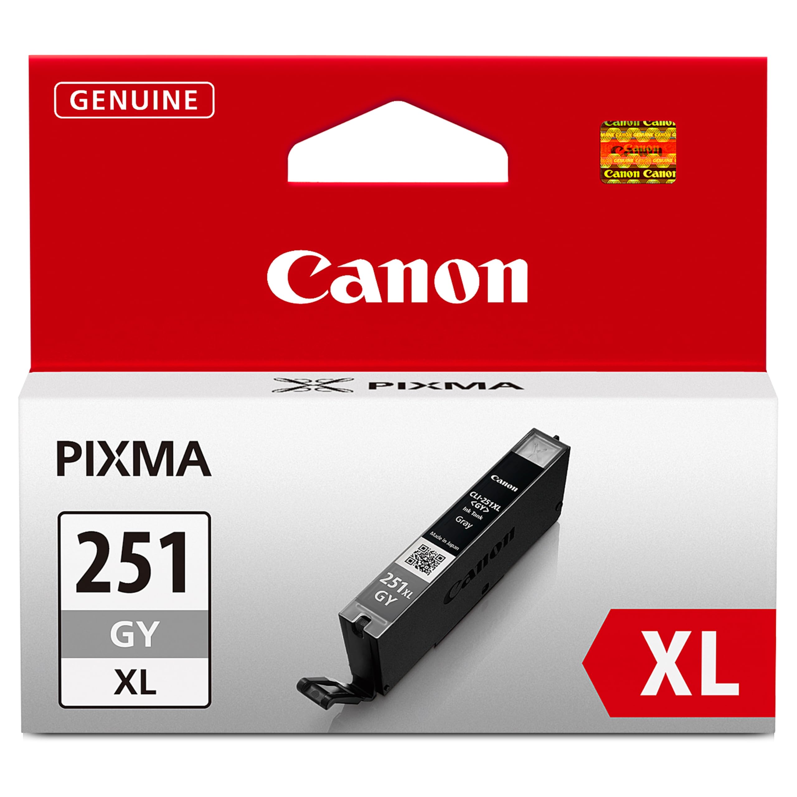 Canon CLI-251XL Genuine Gray Ink Tank, Compatible with MG6320, MG7120, iP8720, and MG7520 Printers