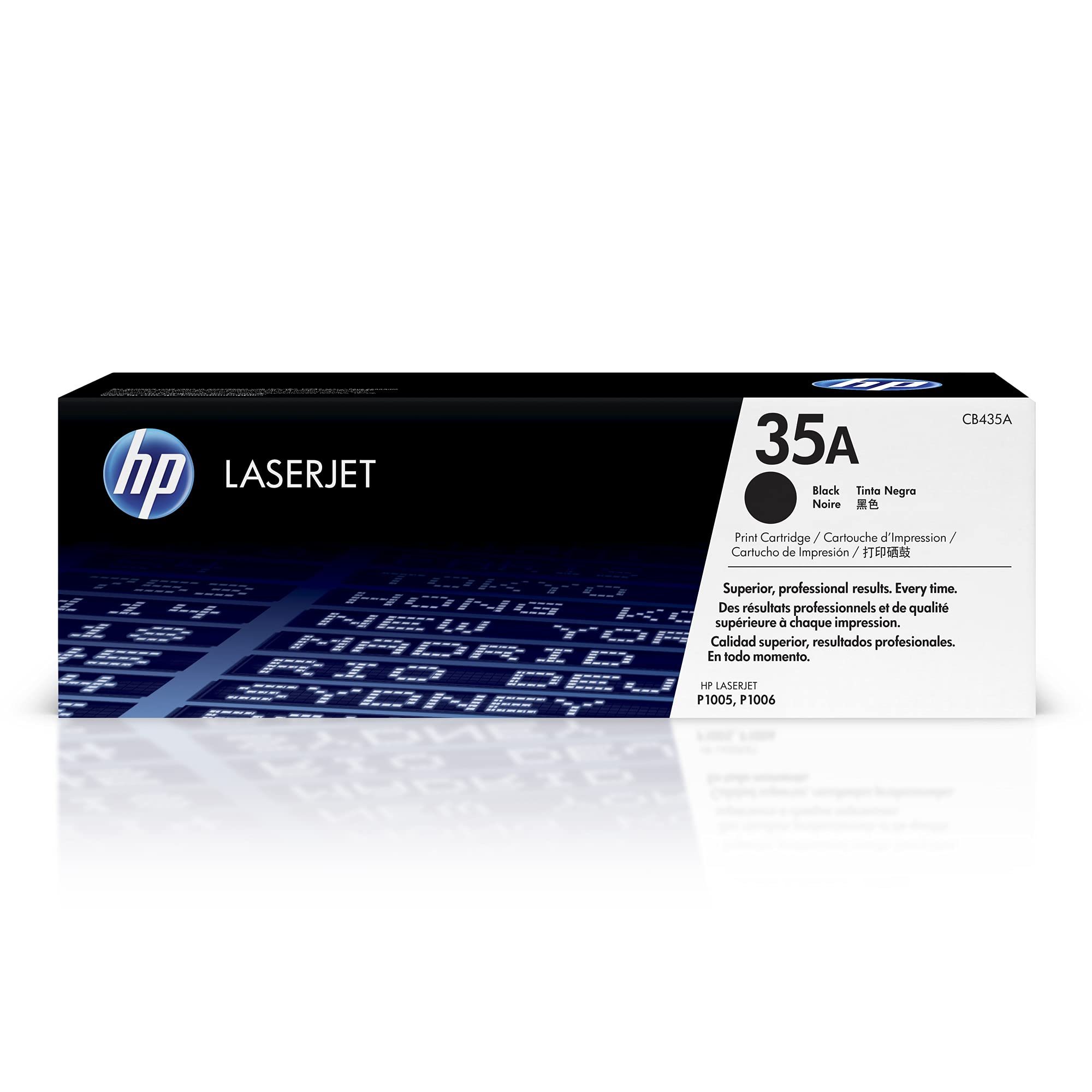 HP 35A Black Toner Cartridge | Works with HP LaserJet P1005, P1006 | CB435A