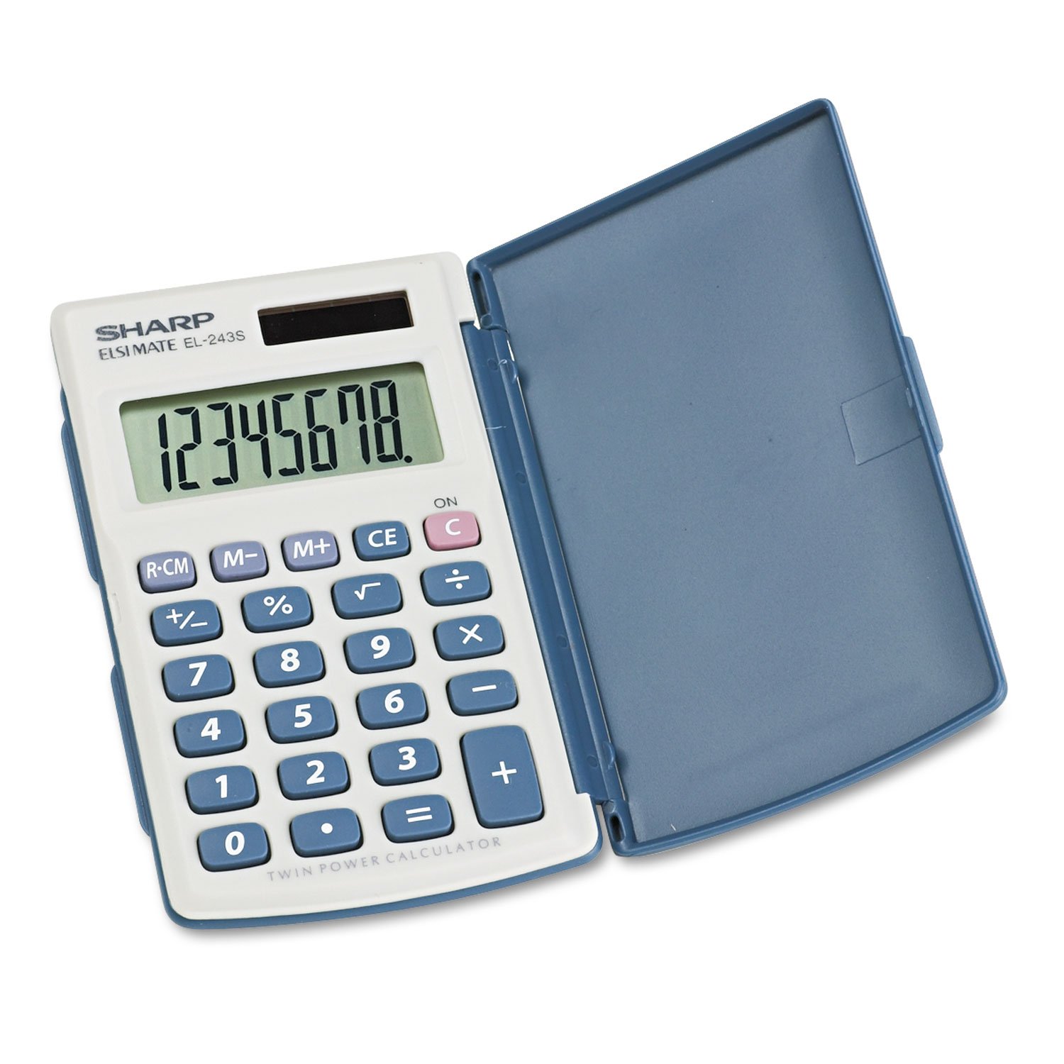 Sharp Electronics 8-Digit Twin Powered Calculator (EL-243S/EL-243SB)