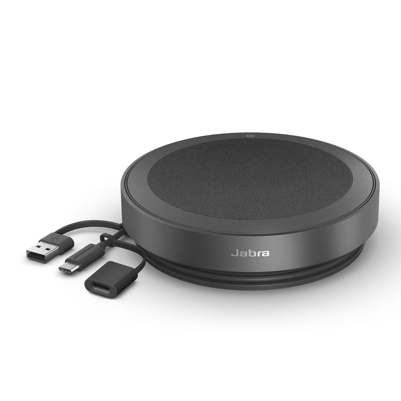Jabra Speak2 75 (2025 Edition) Wireless Bluetooth Speakerphone - 4 Noise-Cancelling Mics, 65mm Speakers - New Linking Feature - USB-A & USB-C - Certified for Zoom and Google Meet - Dark Grey