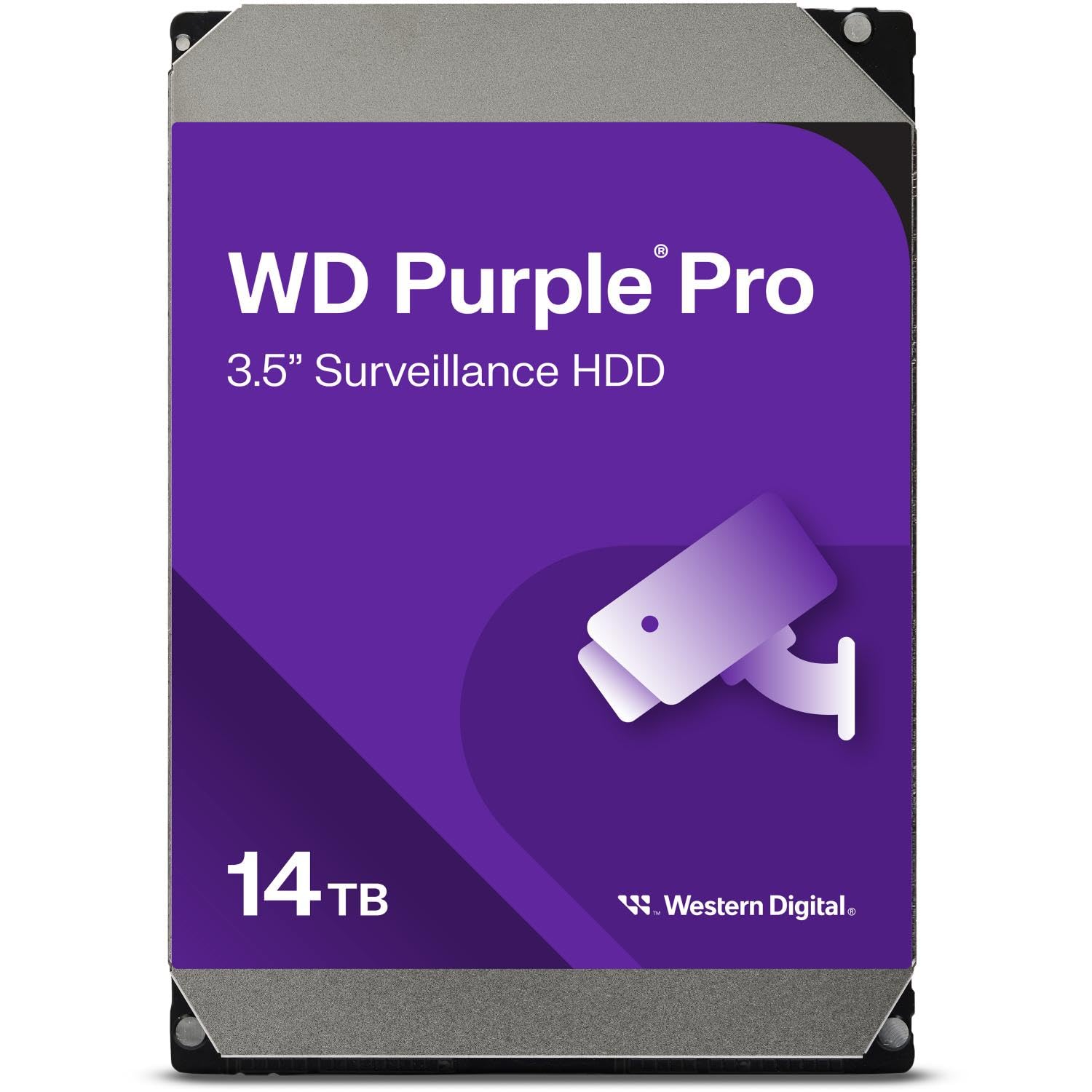 Western Digital 14TB WD Purple Pro Surveillance Internal Hard Drive HDD - SATA 6 Gb/s, 512 MB Cache, 3.5" - WD141PURP