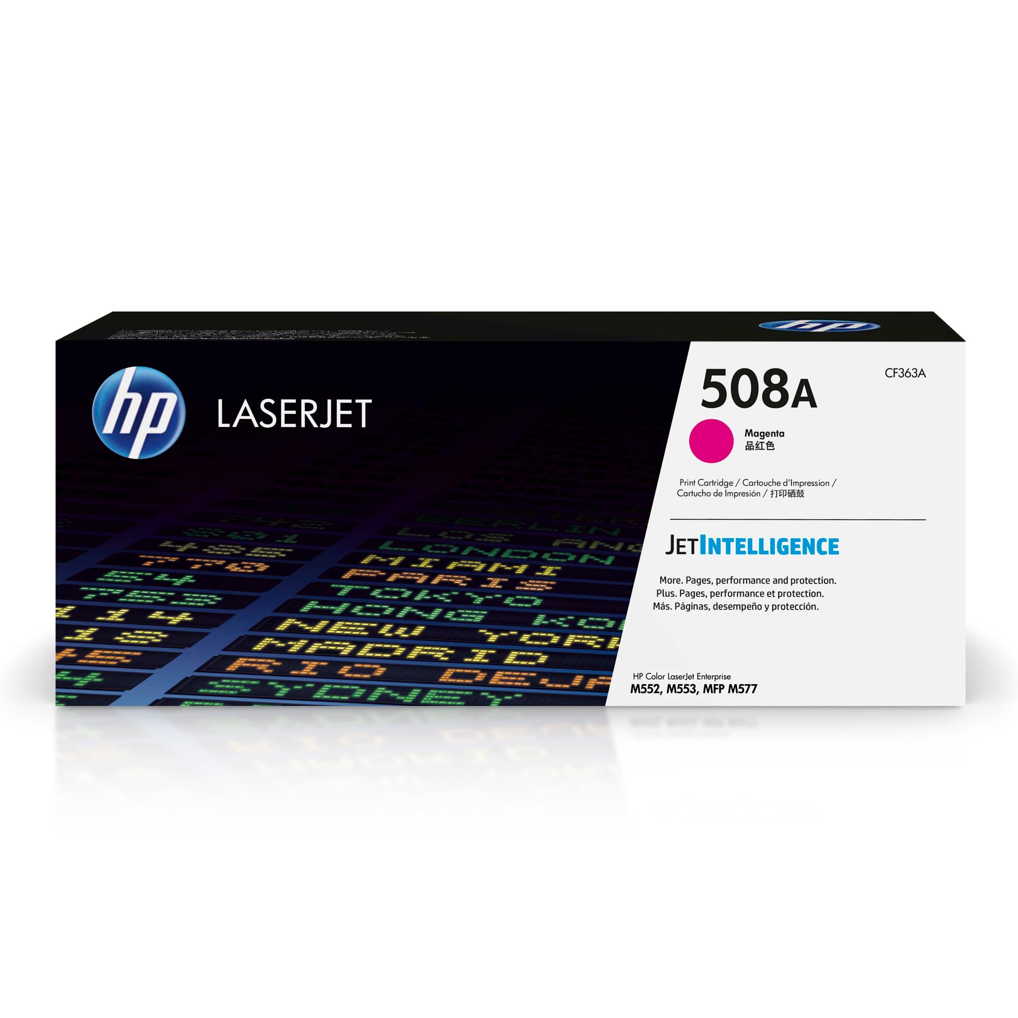 HP 508A Magenta Toner Cartridge | Works with HP Color LaserJet Enterprise M552, M553, HP Color LaserJet Enterprise MFP M577 Series | CF363A