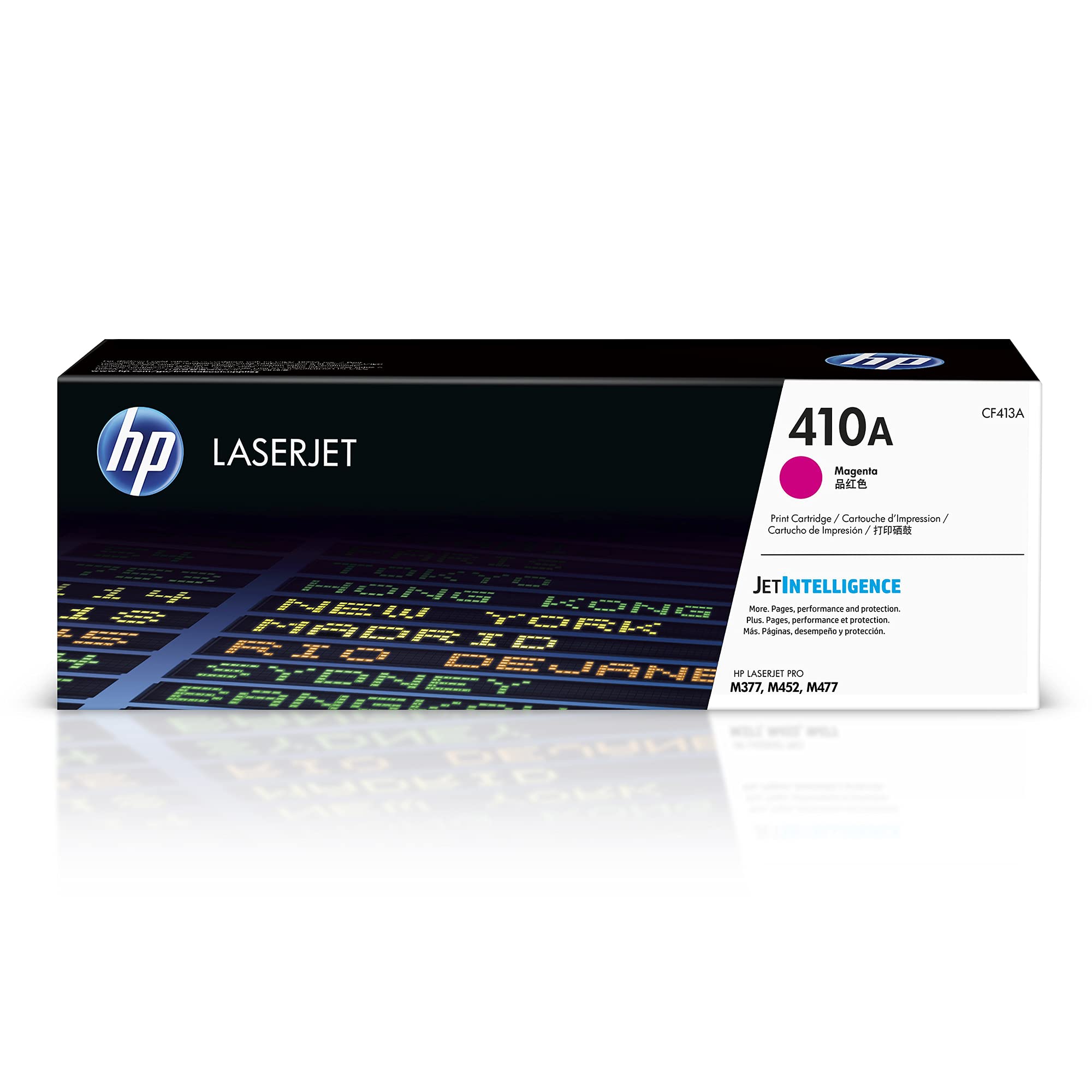 HP 410A Magenta Toner Cartridge | Works with HP Color LaserJet Pro M452 Series, HP Color LaserJet Pro MFP M377, M477 Series | CF413A