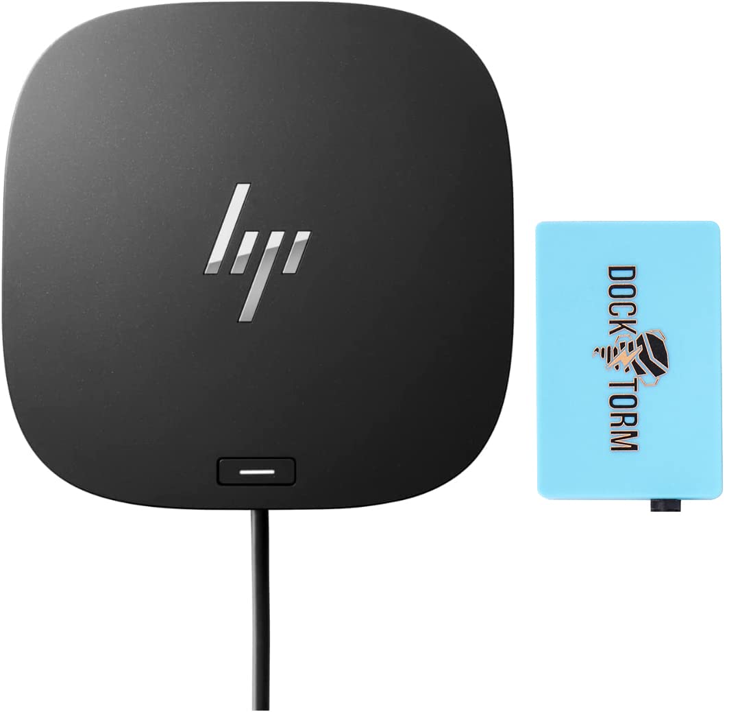 HP USB-C Essential Dock G5 – Multiport Docking Station with USB-C, HDMI, DisplayPort, Ethernet | Includes Dockztorm Dock