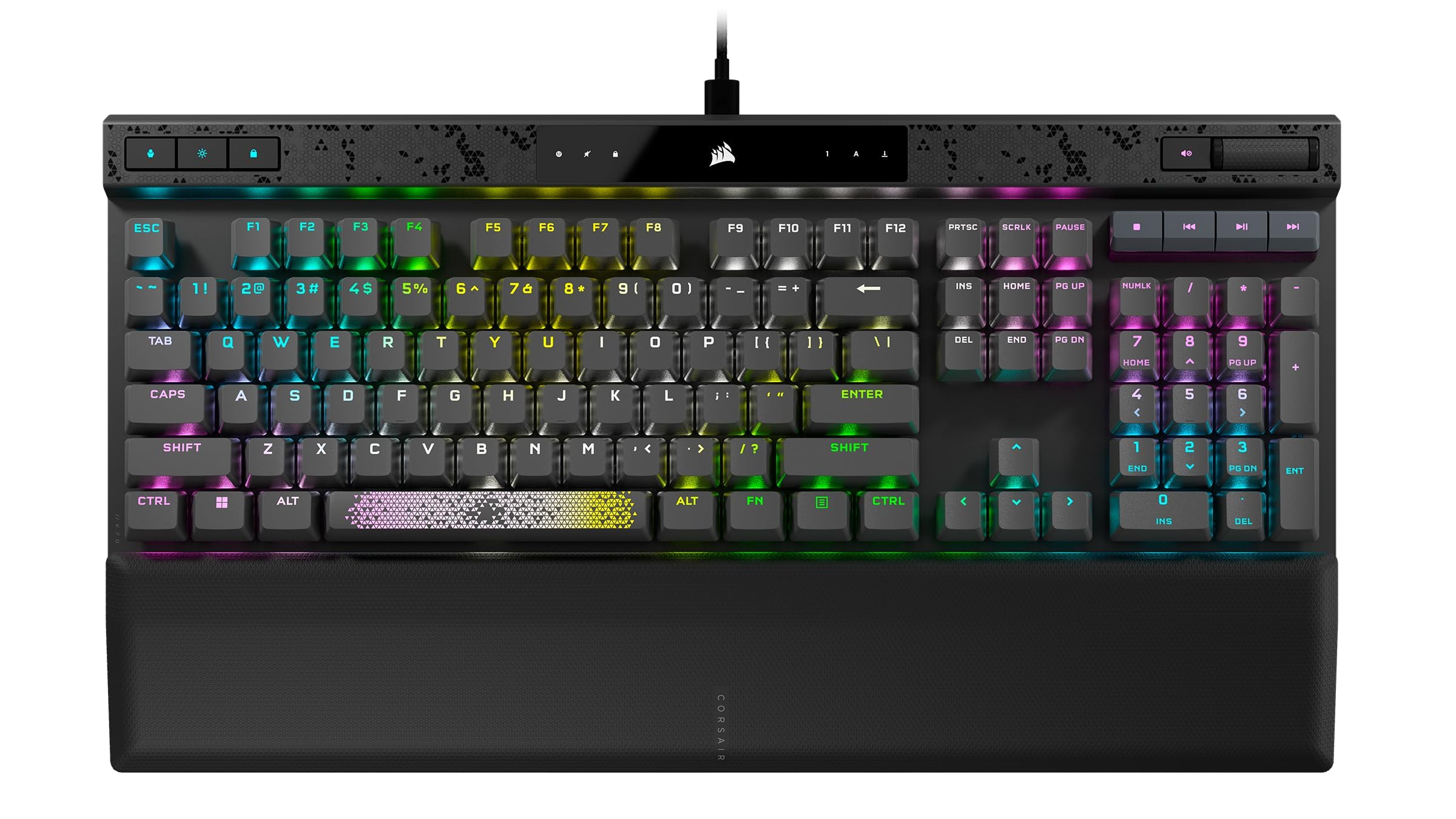 CORSAIR K70 MAX RGB Magnetic Mechanical Wired Gaming Keyboard – MGX Adjustable Switches, Simultaneous SOCD and Rapid Trigger, PBT Double-Shot Keycaps, Sound Dampening, 8000Hz Polling, QWERTY NA, Black