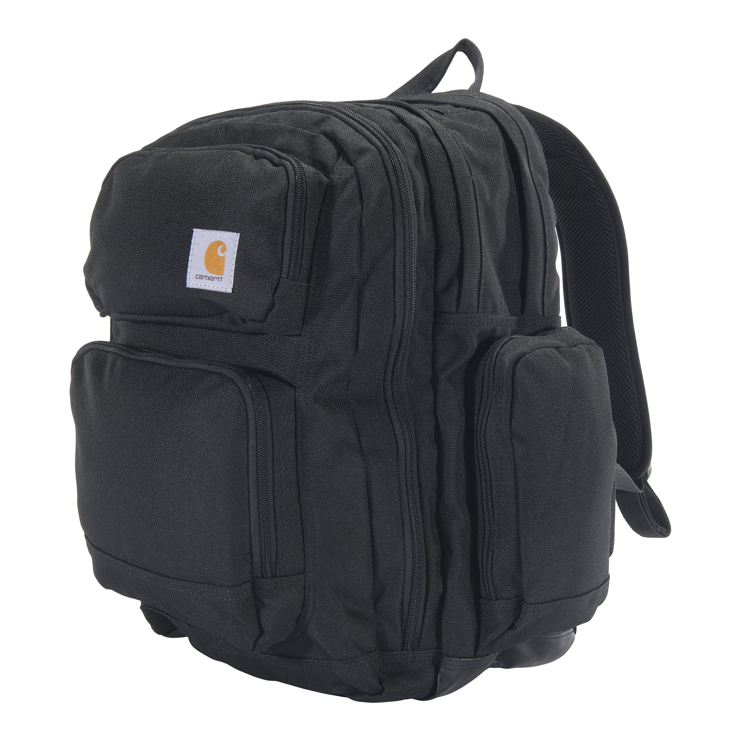 Carhartt 35L Triple-Compartment Backpack, Durable Pack with Laptop Sleeve and Duravax Abrasion Resistant Base, Black