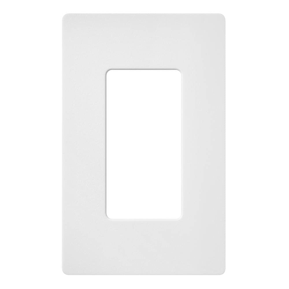 Lutron Claro Light Switch Cover Plate, 1 Gang Wallplate, for Decorator Light Switches, Rocker Light Switch Cover, Outlet Cover, Screwless Switch Plate Cover, Satin, SC-1-SW, Snow