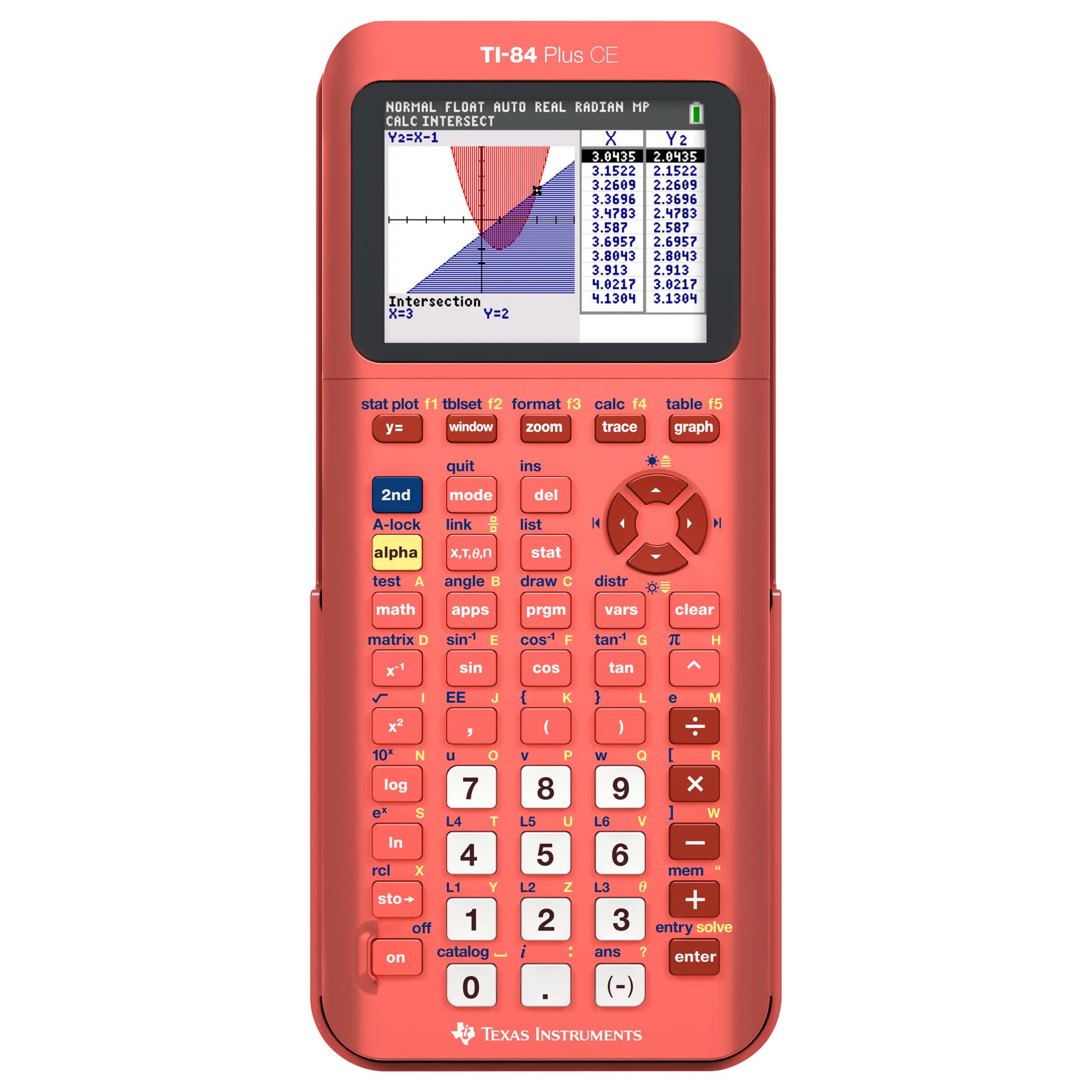 TI-84 Plus CE Color Graphing Calculator, Coral (Metallic)