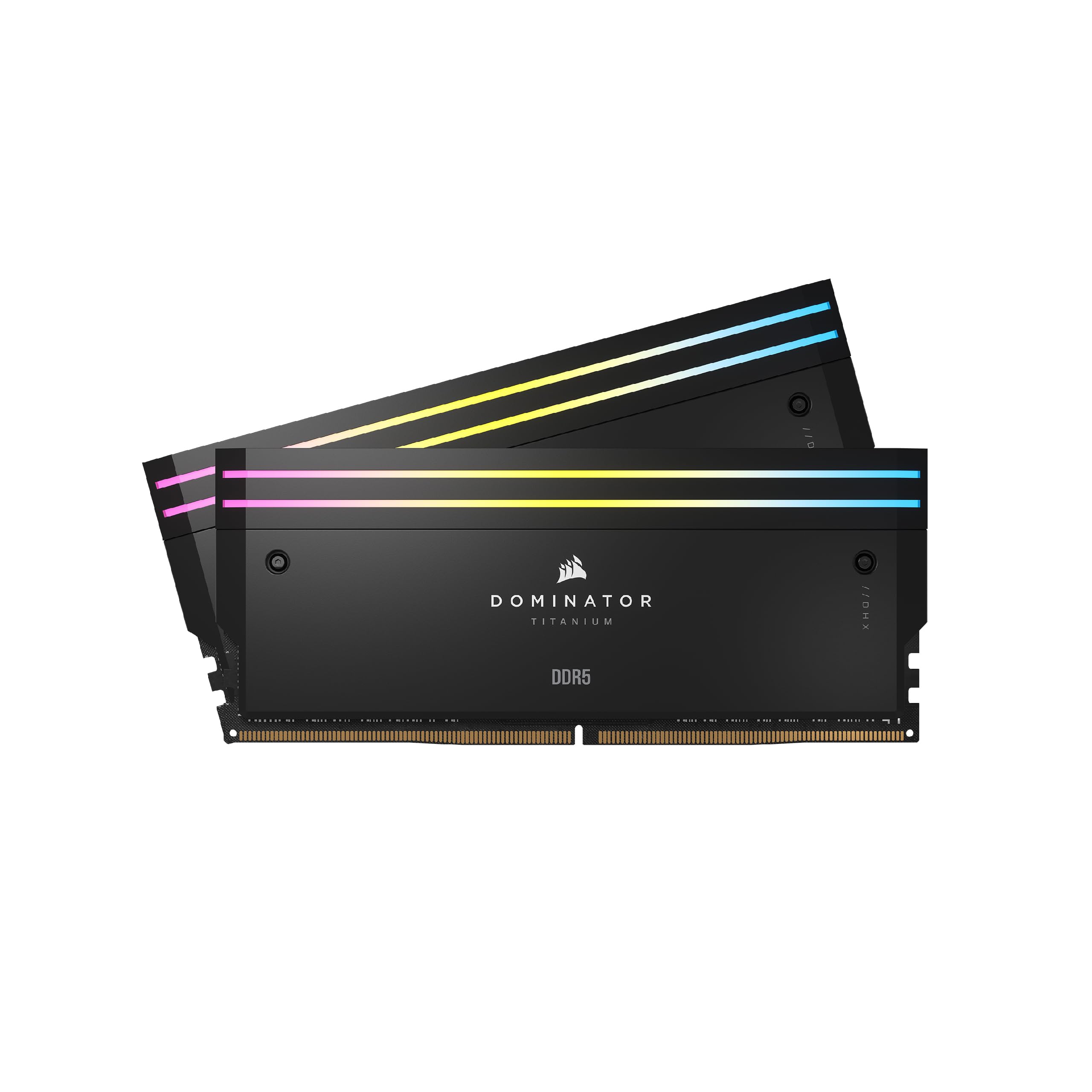 CORSAIR Dominator Titanium RGB DDR5 RAM 96GB (2x48GB) DDR5 6600MHz CL32 Intel XMP iCUE Compatible Computer Memory - Black (CMP96GX5M2B6600C32)