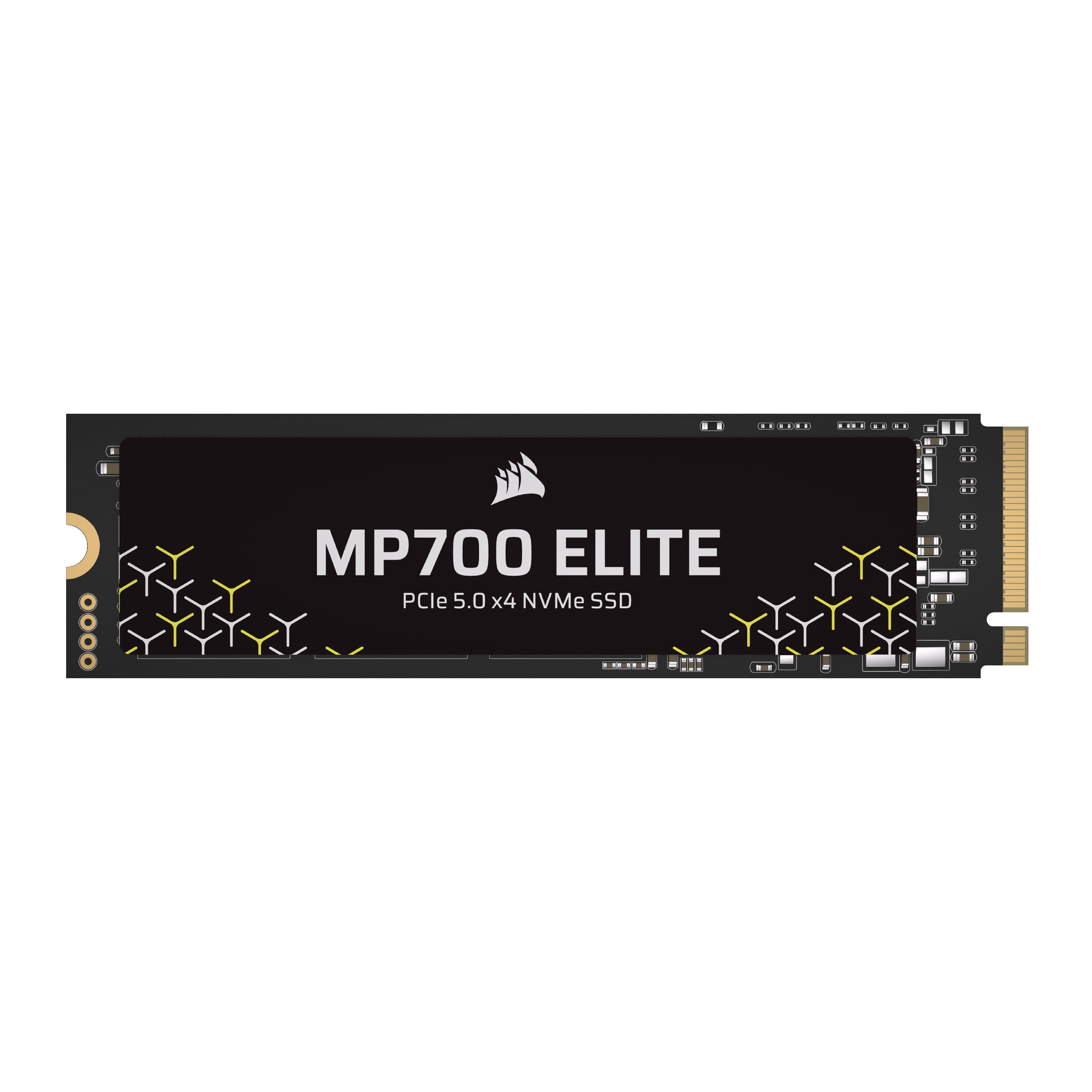 Corsair MP700 Elite 2TB PCIe 5.0 x4 NVMe M.2 SSD – Up to 10,000MB/sec – High-Density 3D TLC NAND – M.2 2280 - DirectStorage Compatible – Black