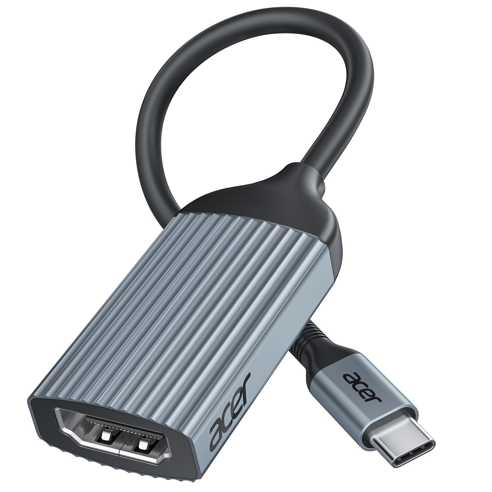 acer USB-C to HDMI Adapter 4K@60Hz, (High Speed, Thunderbolt 3/4) Type C to HDMI Converter Compatible with MacBook Pro/Air, iPhone 16 15 Pro/Max, iPad Pro/Air, Surface, Dell XPS, Chromebook and More