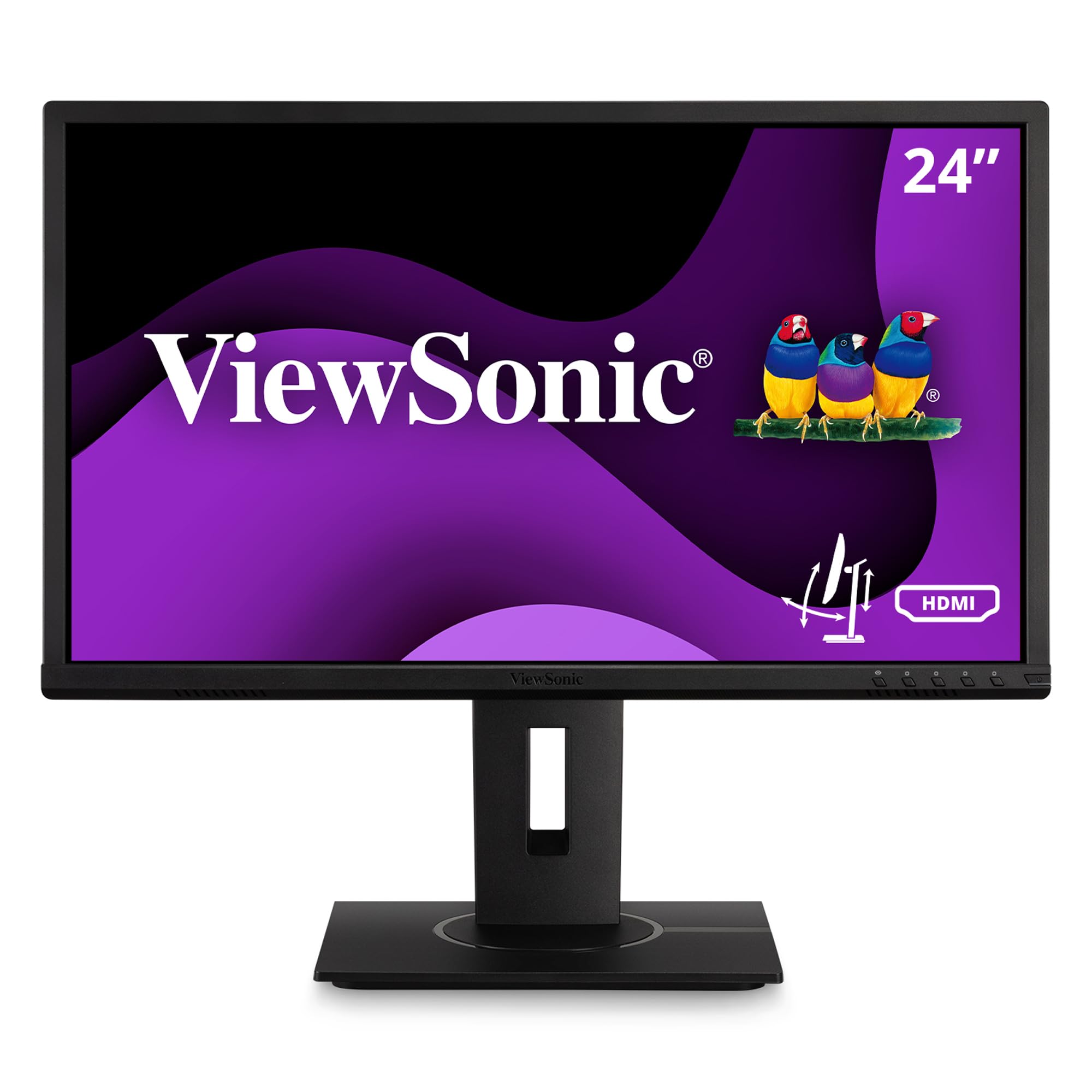 ViewSonic VG2440 24 Inch IPS 1080p Ergonomic Monitor with HDMI, DisplayPort, VGA, USB Inputs for Home and Office